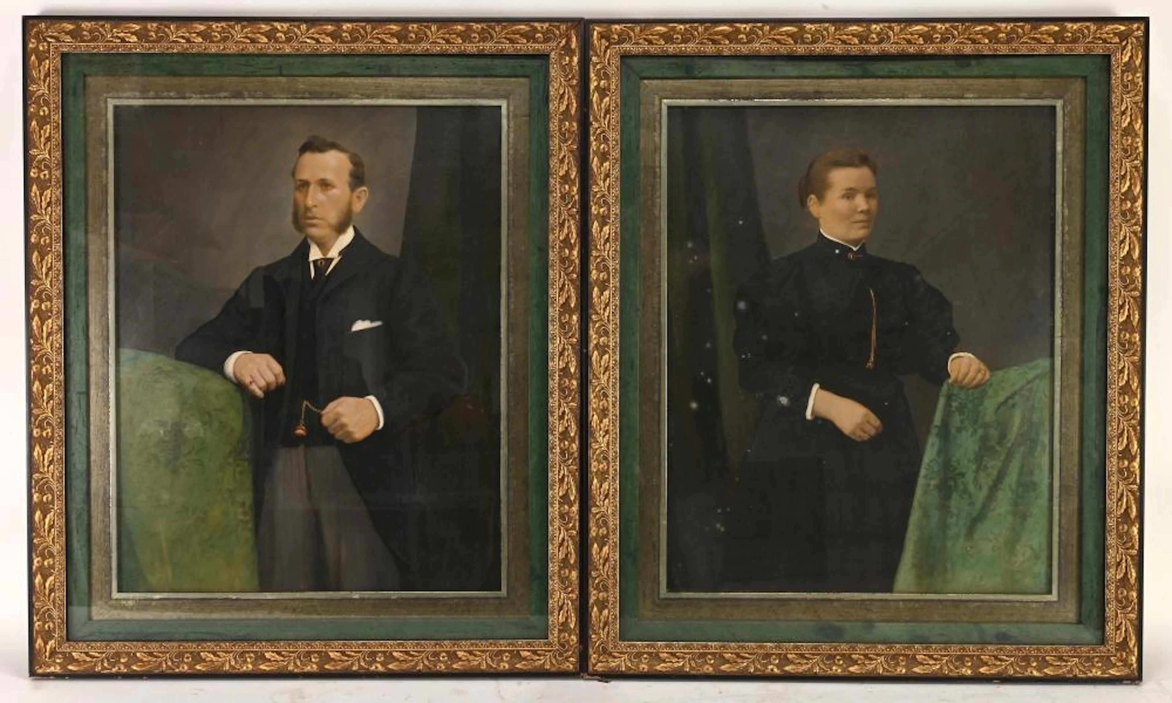 Early American New Orleans Pair Portraits