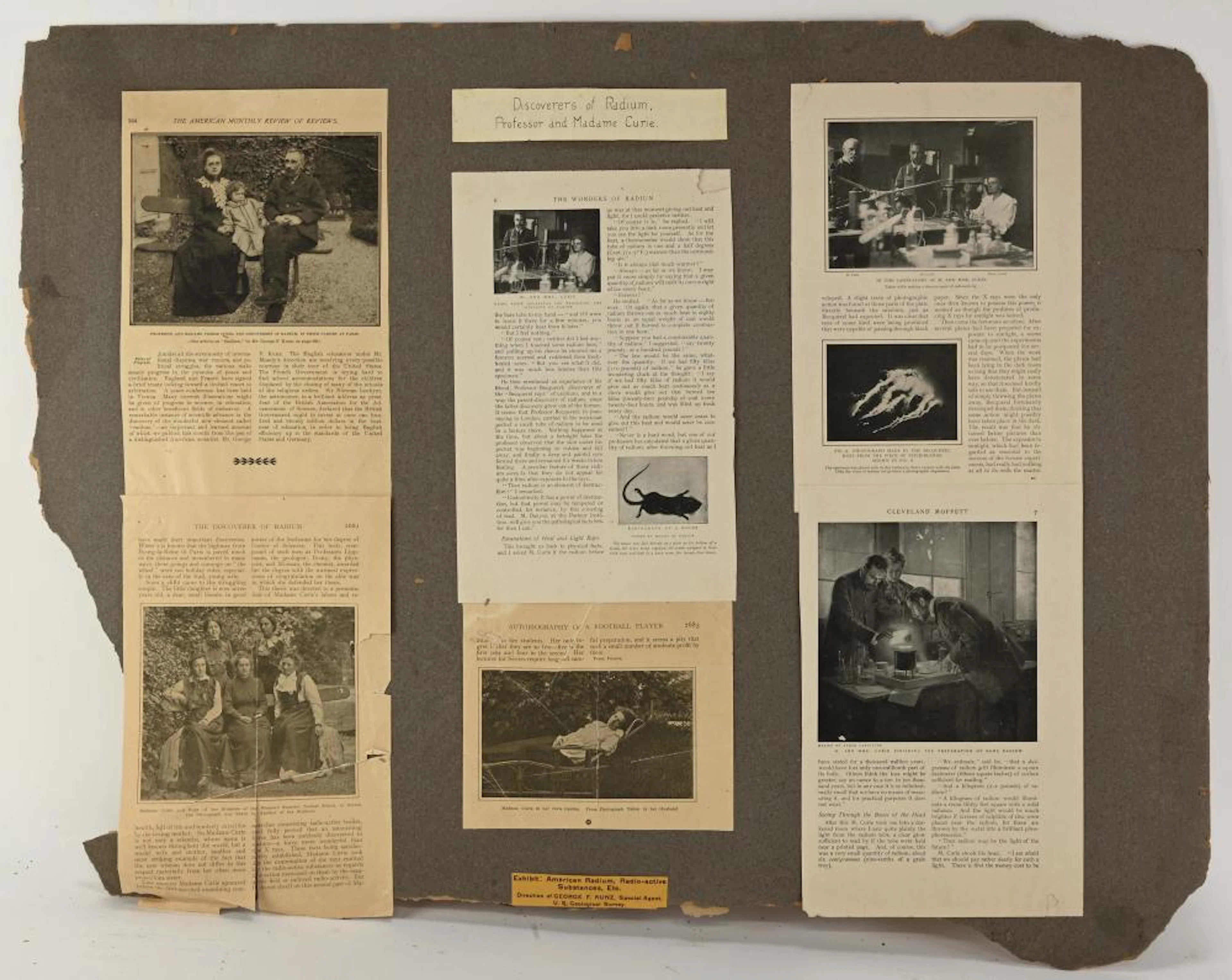 Pierre and Marie Curie Articles Owned by George F. Kunz