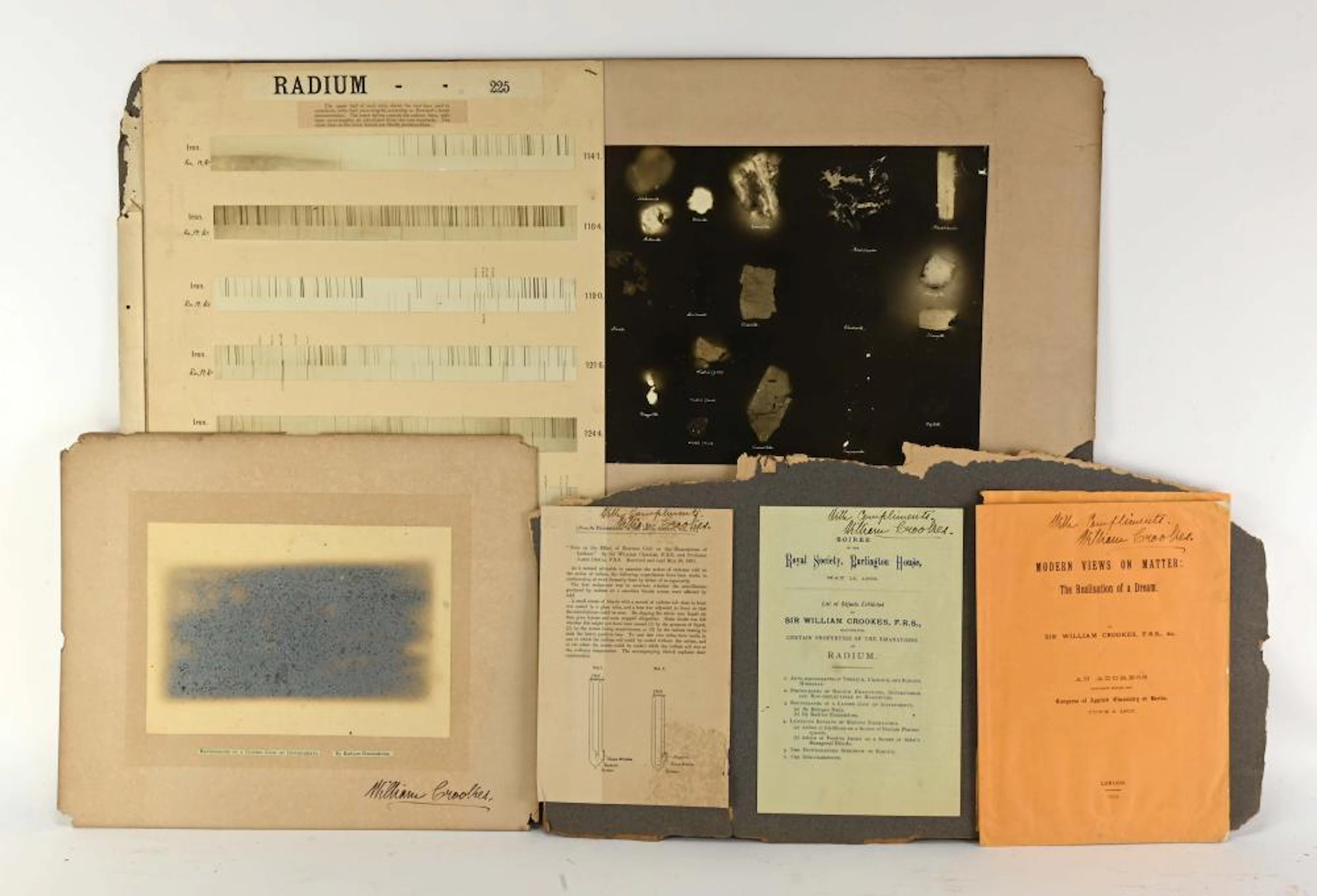 British Chemist Sir William Crookes Autographs and Photos to George F. Kunz