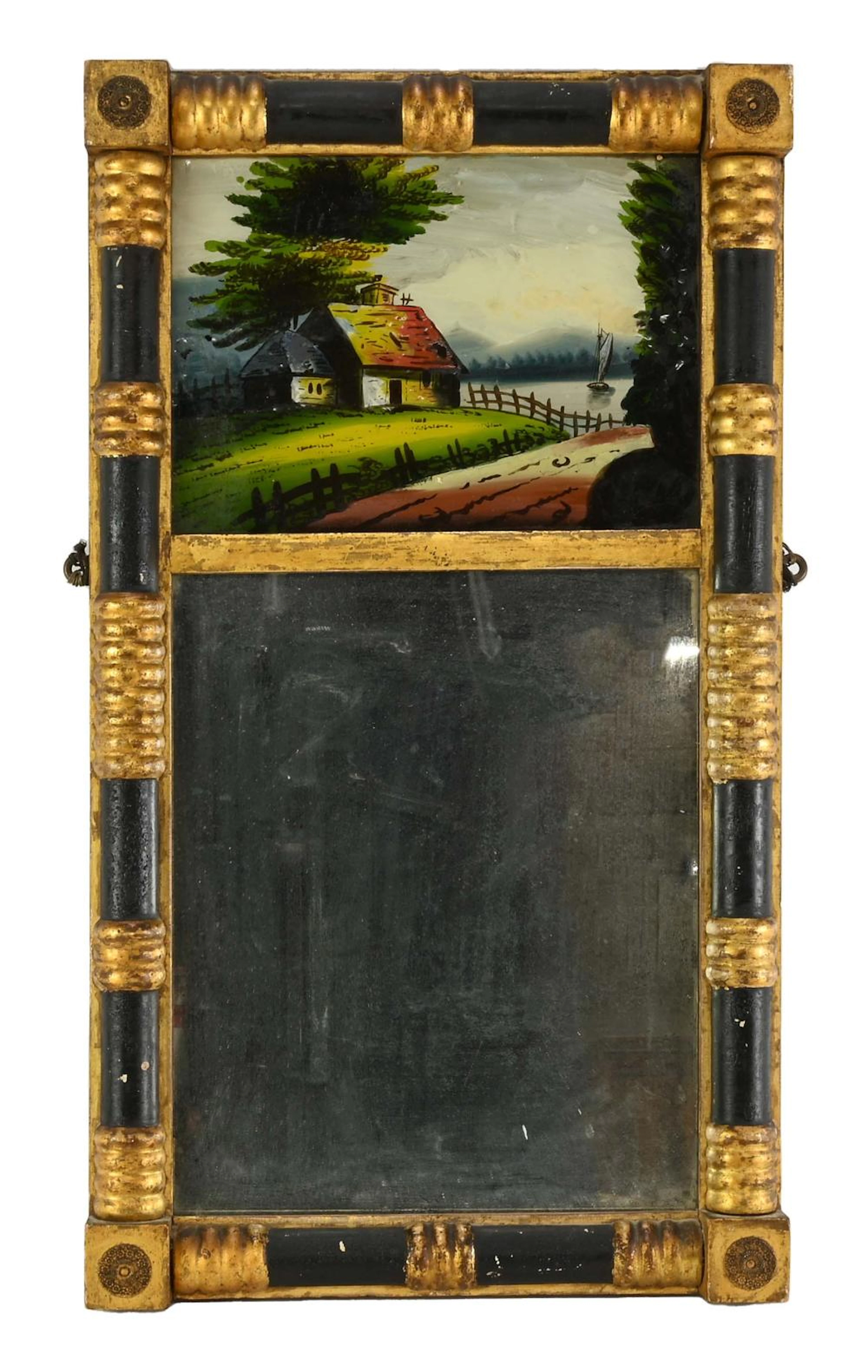 Early American Federal Gilt Trumeau Mirror