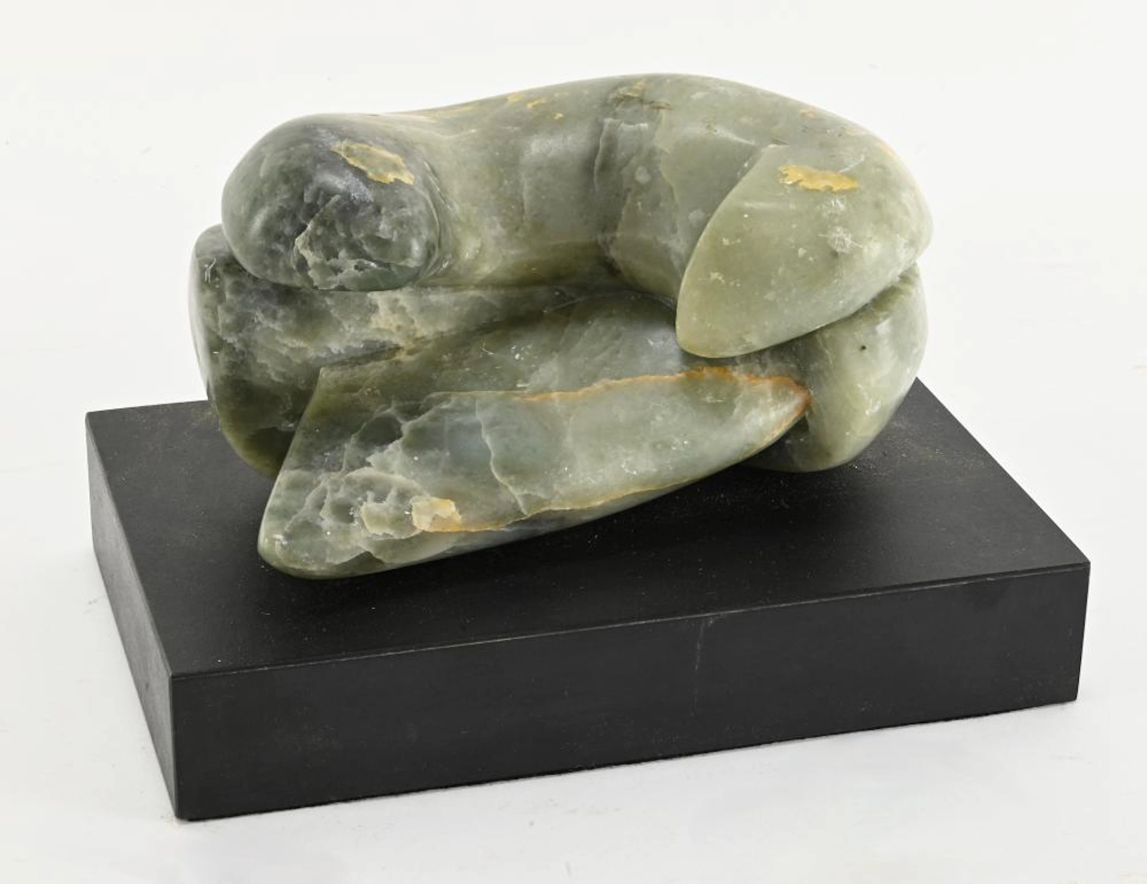 Tiffany and Co. George F. Kunz Mineralogist Owned Carved Jade Sculpture