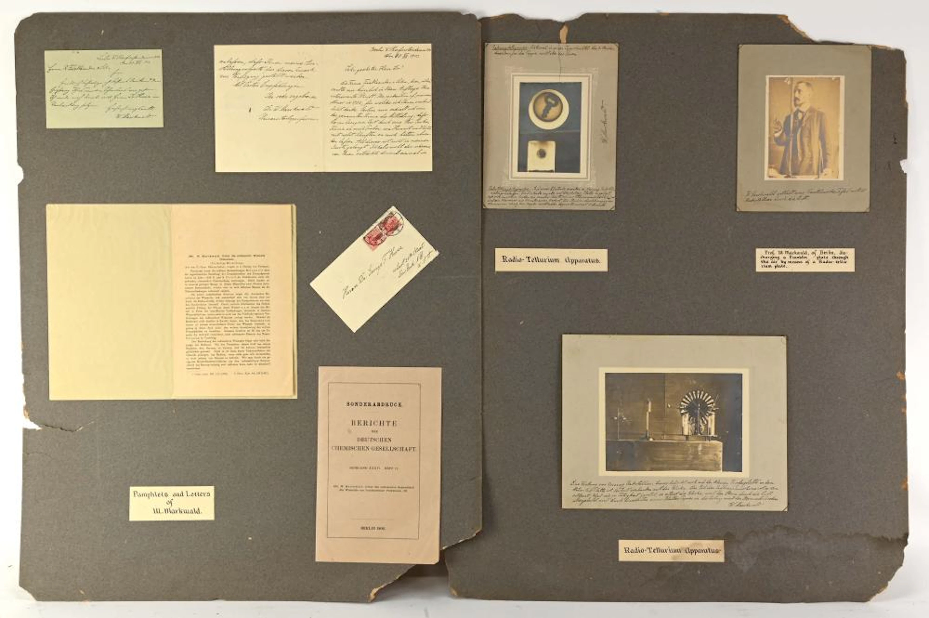 German Chemist Wally Marckwald Letters and Photos to George F. Kunz