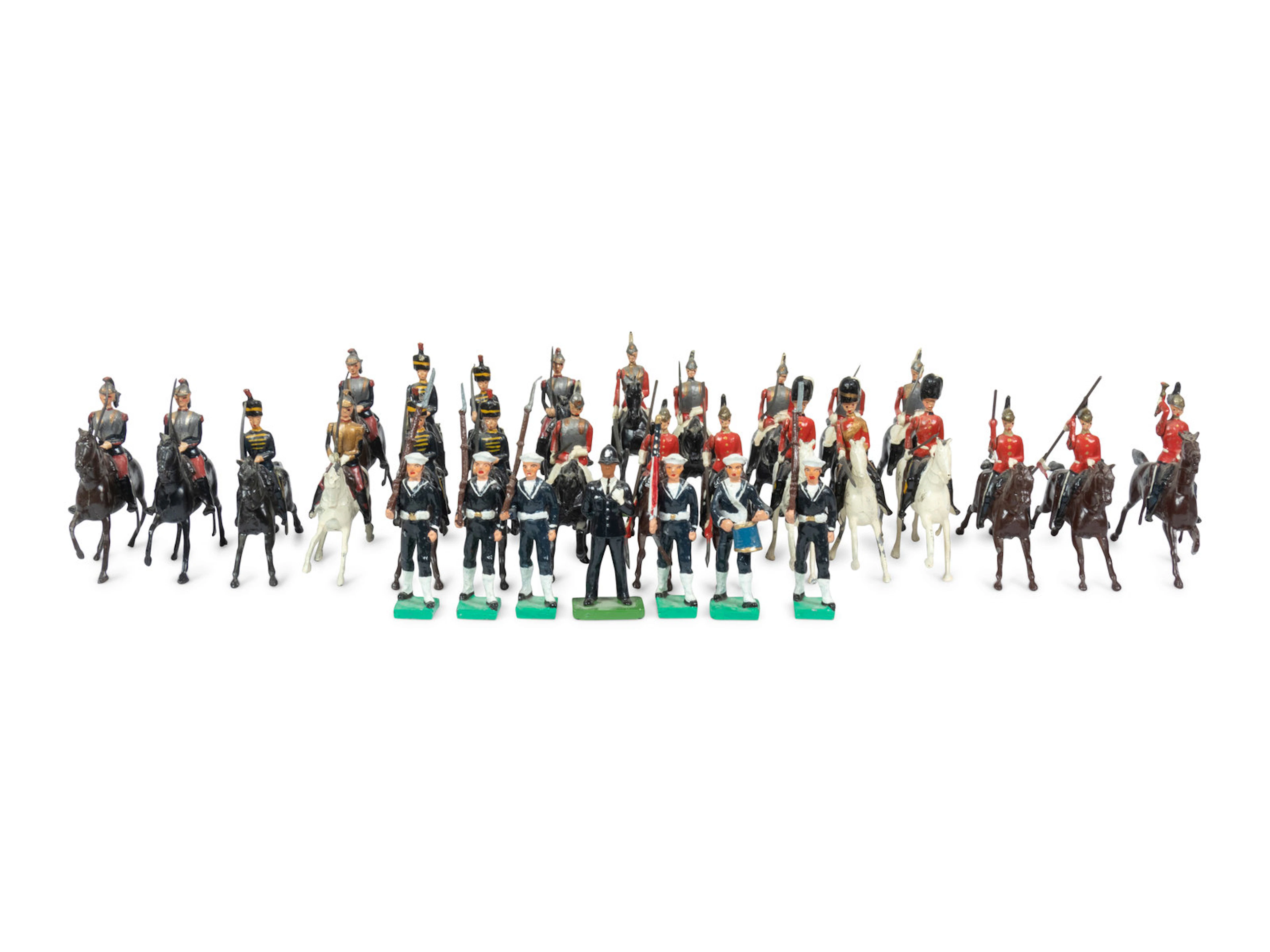 A Group of Thirty-One Painted Metal Napoleonic Military Figures