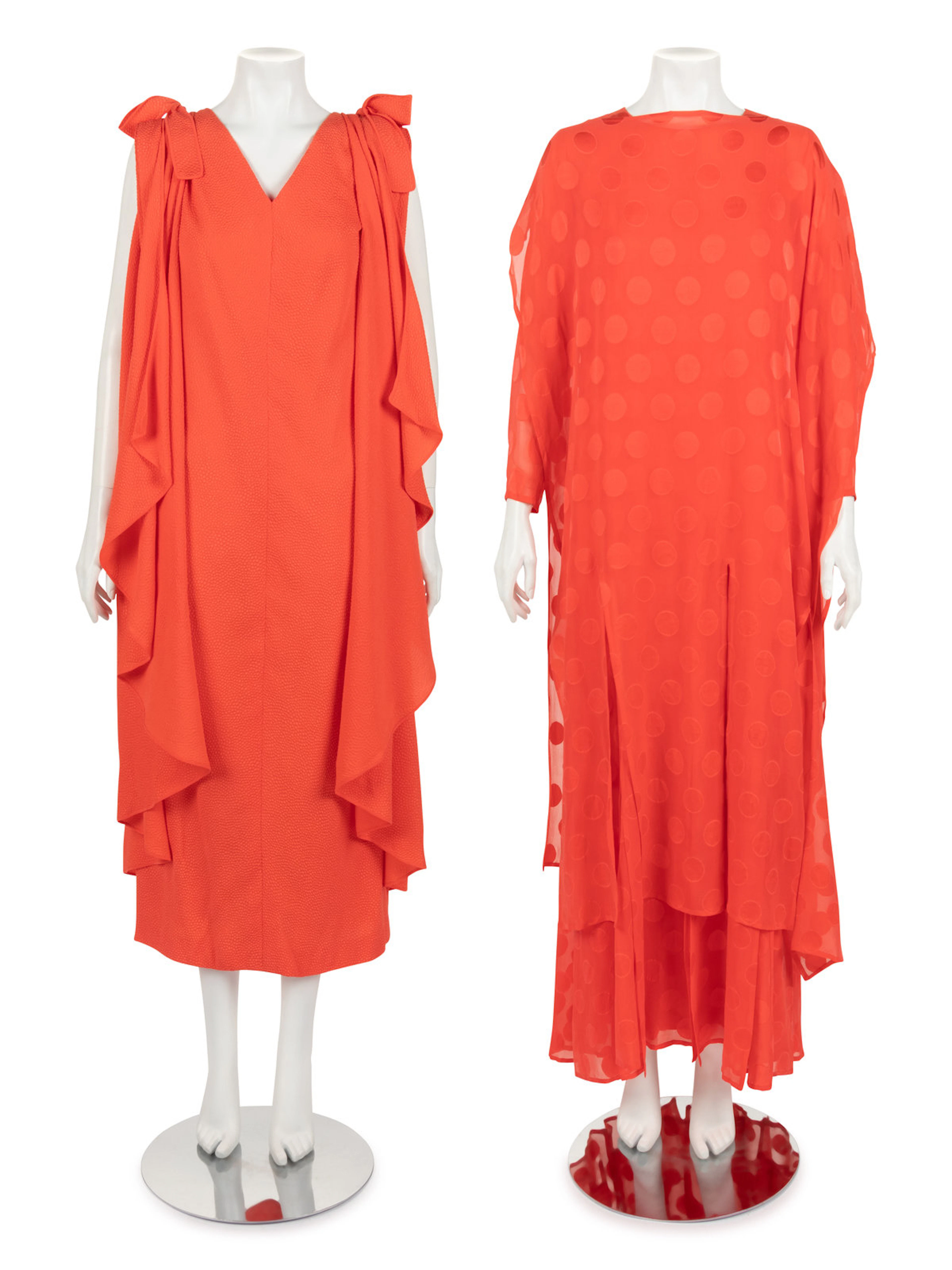 Two Designer Caftan Ensembles: One Givenchy Haute Couture Four-Piece Ensemble
