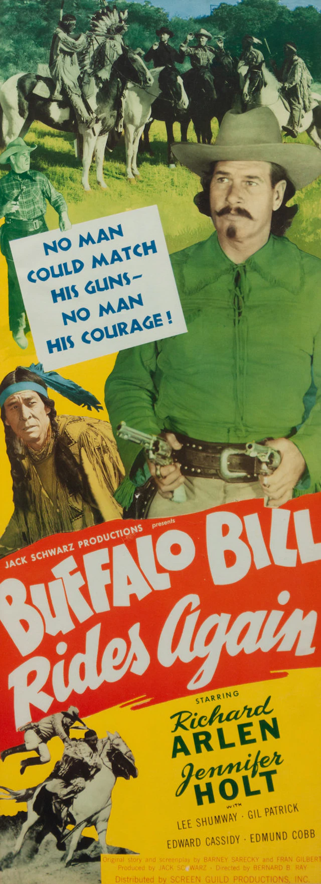 Vintage Movie Poster, Buffalo Bill Rides Again