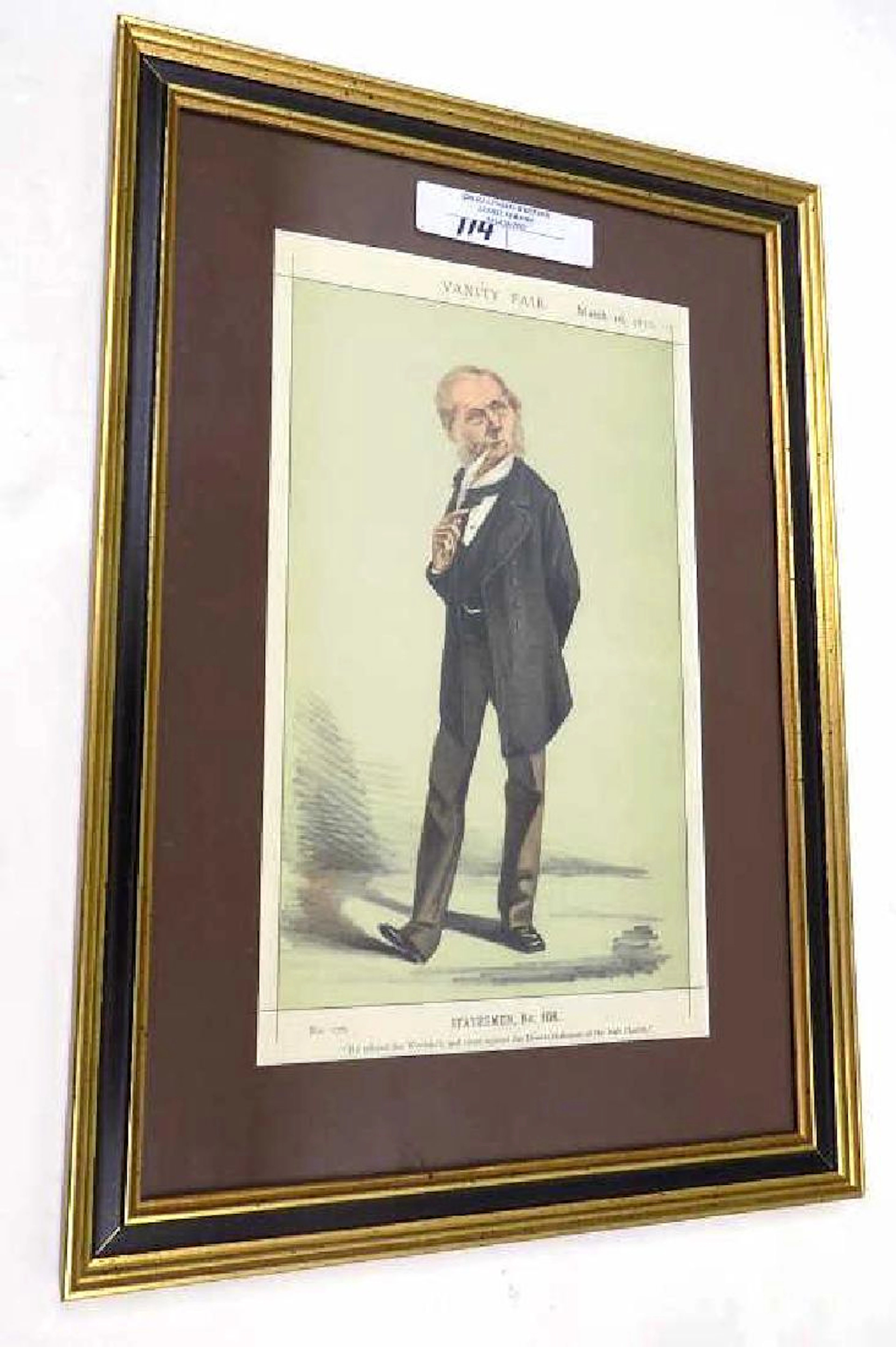 Vanity fair spy print statesmen no 108 march 1872