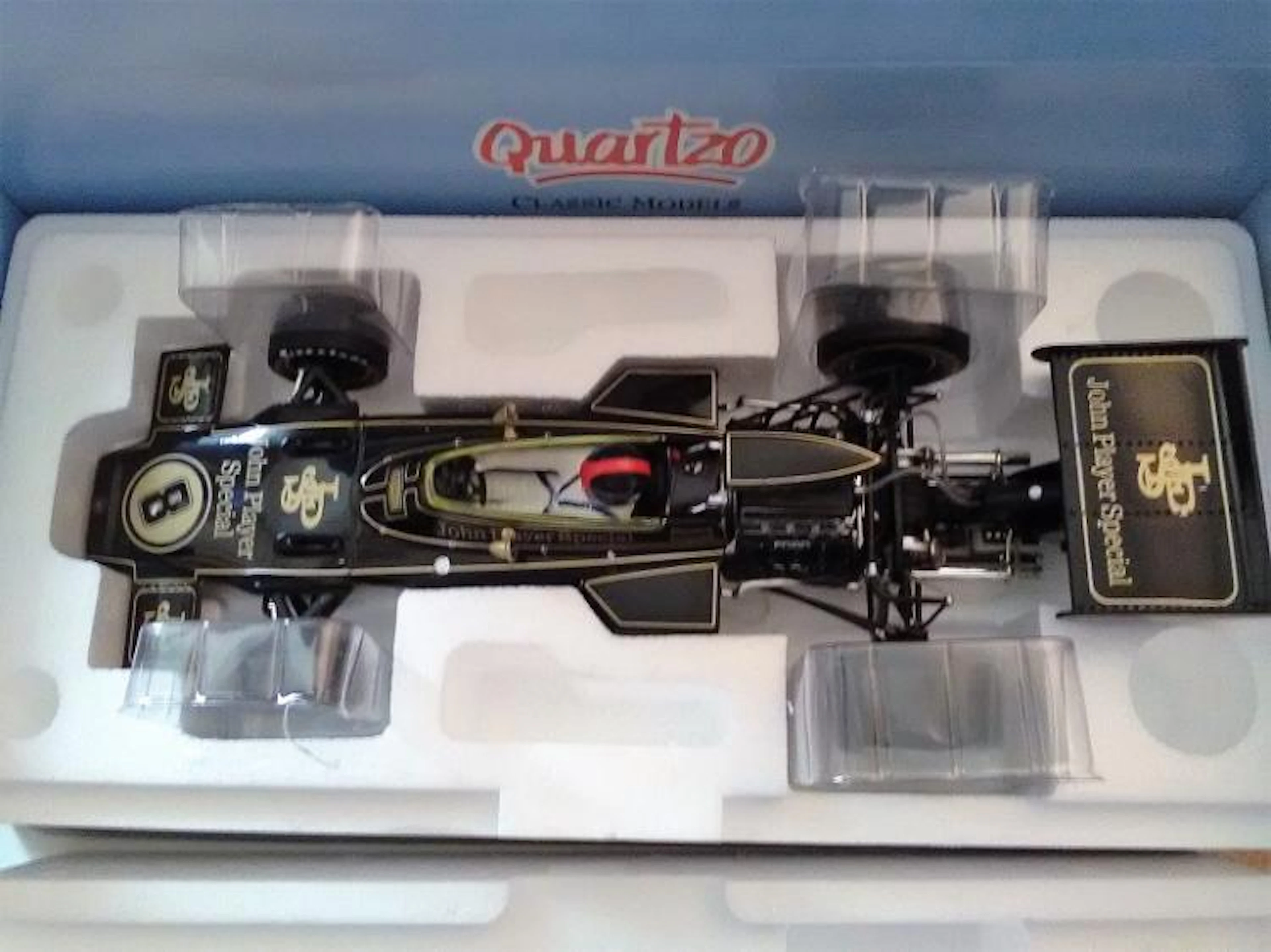 Lotus 72D JPS 1972 British GP Emmerson Fittipaldi Quartzo 1:18 die cast model car. In original packaging in excellent condition. Shipping starts at £3.95 for individual models in UK