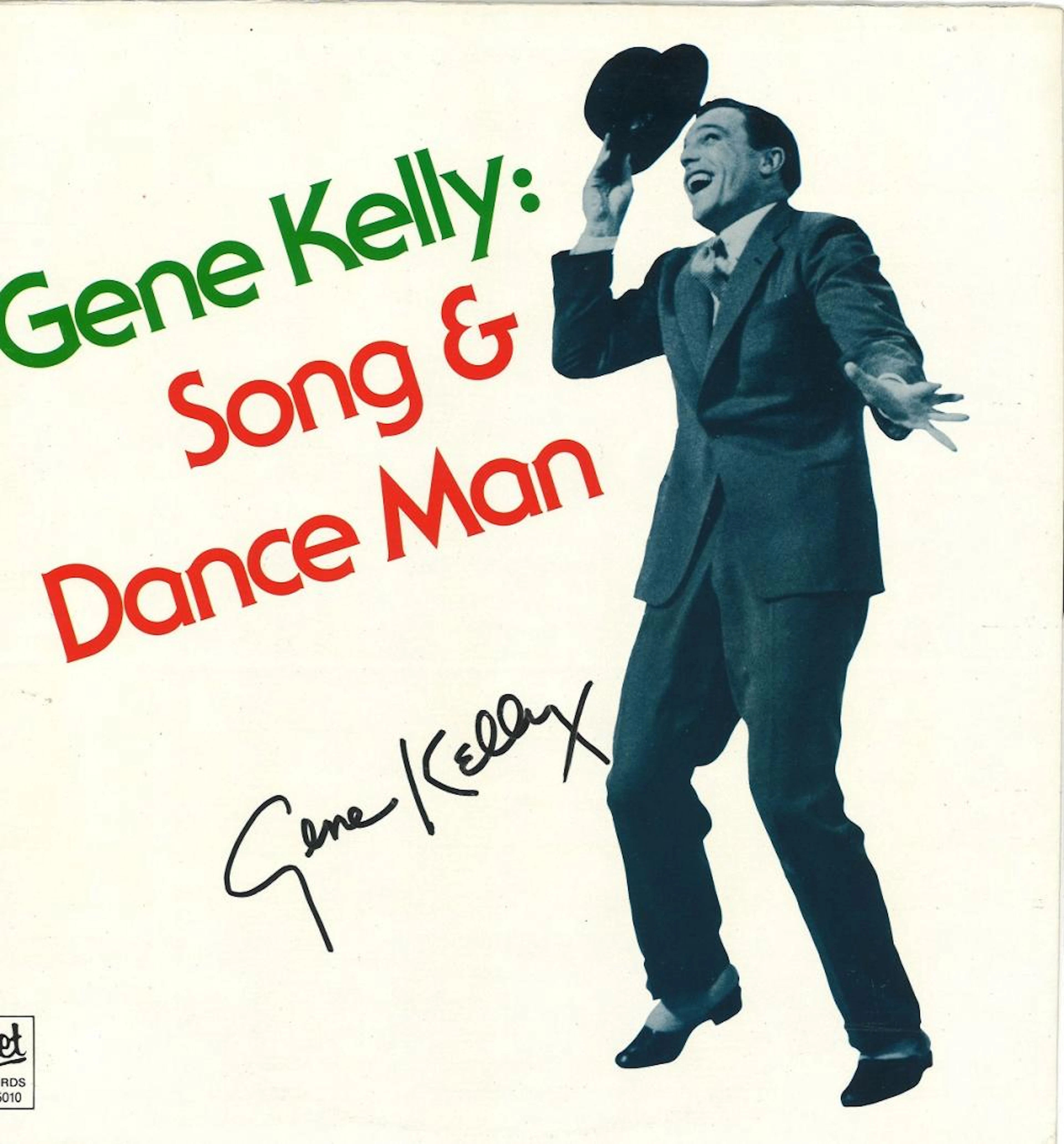 Gene Kelly signed Song and Dance Man 33rpm record sleeve includes vinyl record.