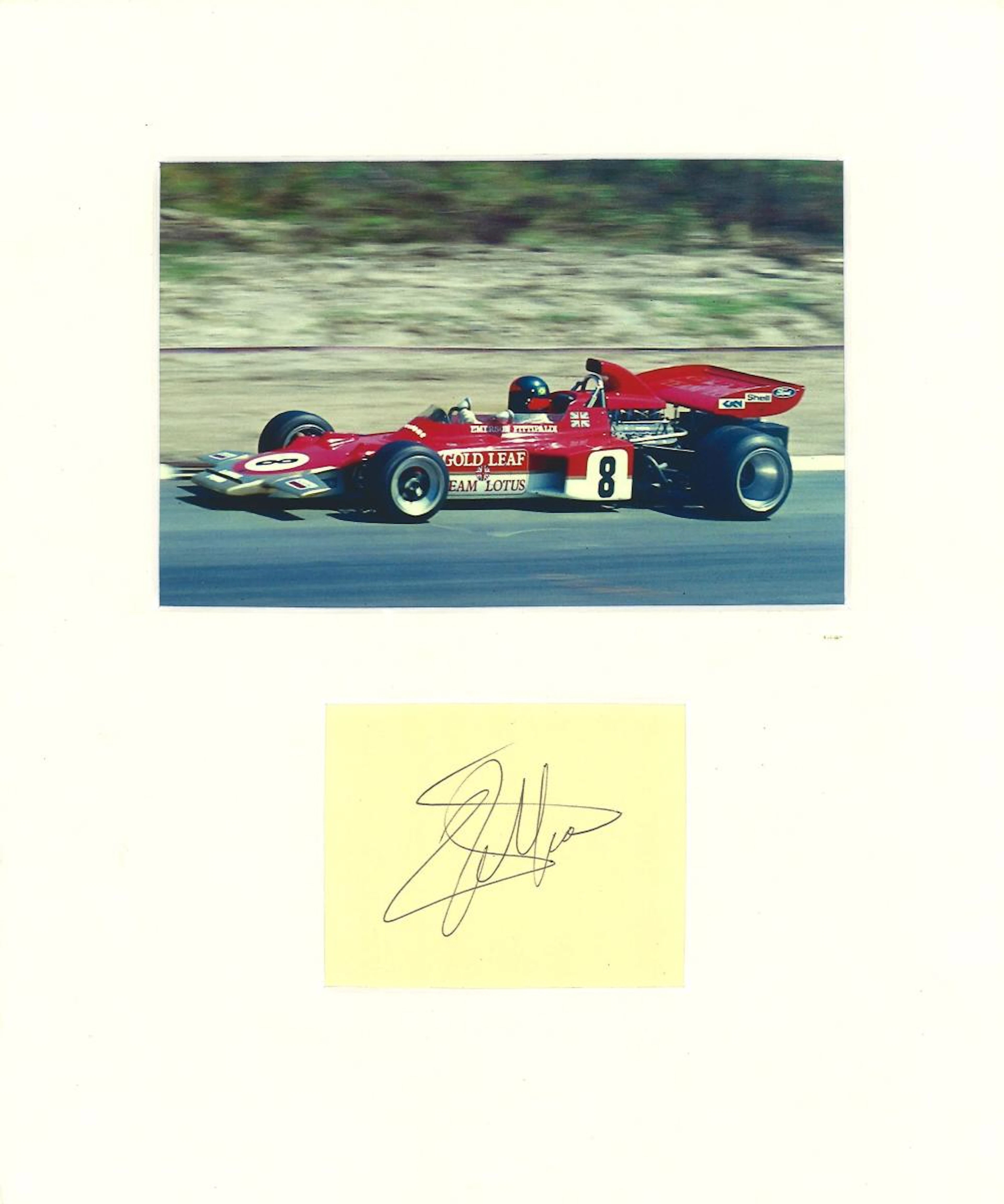 Motor Racing Emerson Fittipaldi 12x10 mounted signature piece includes signed album page and