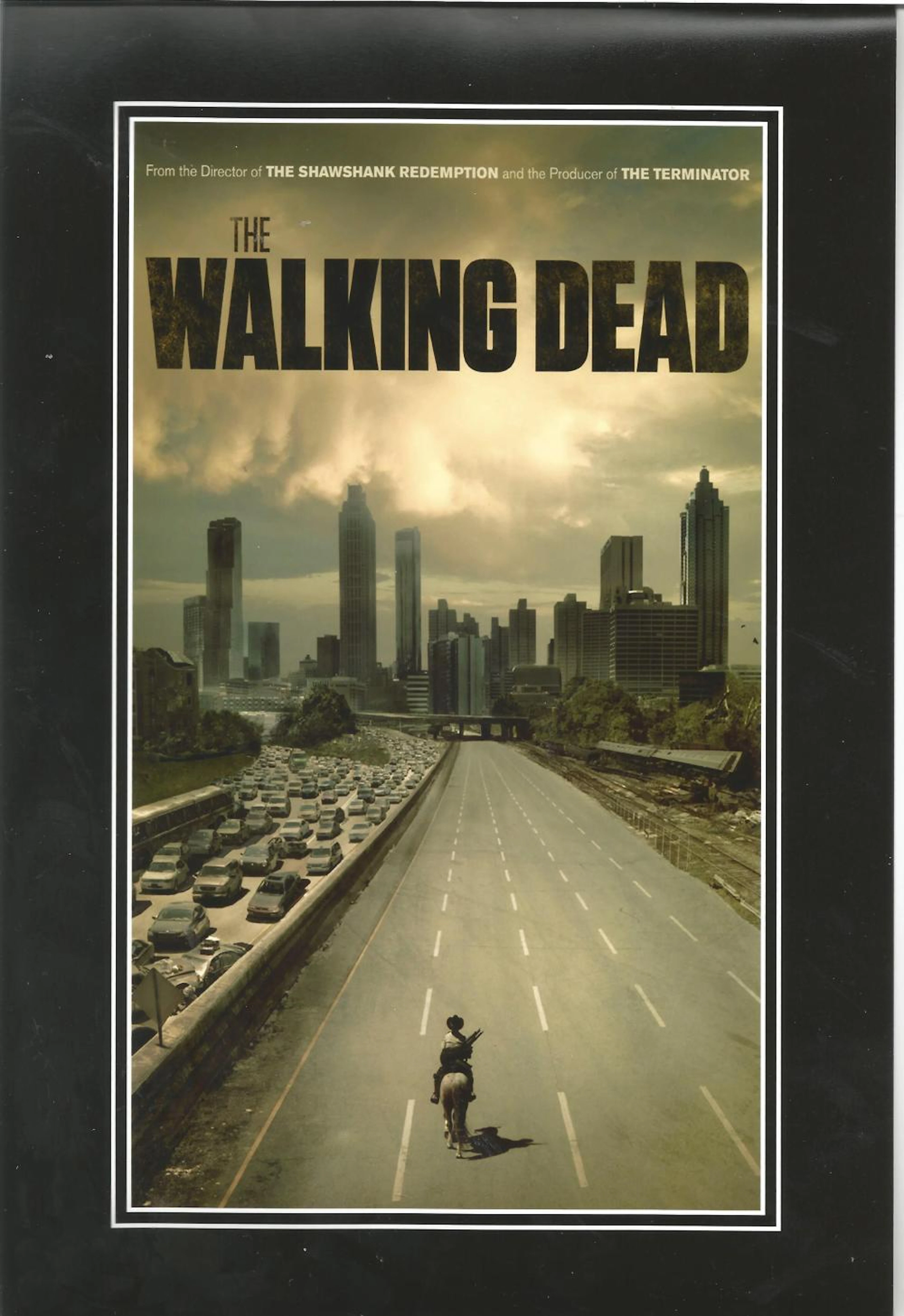 Set Of 6 The Walking Dead Photos. Each Photo Is Designed With A Black Border To Make It Look Like