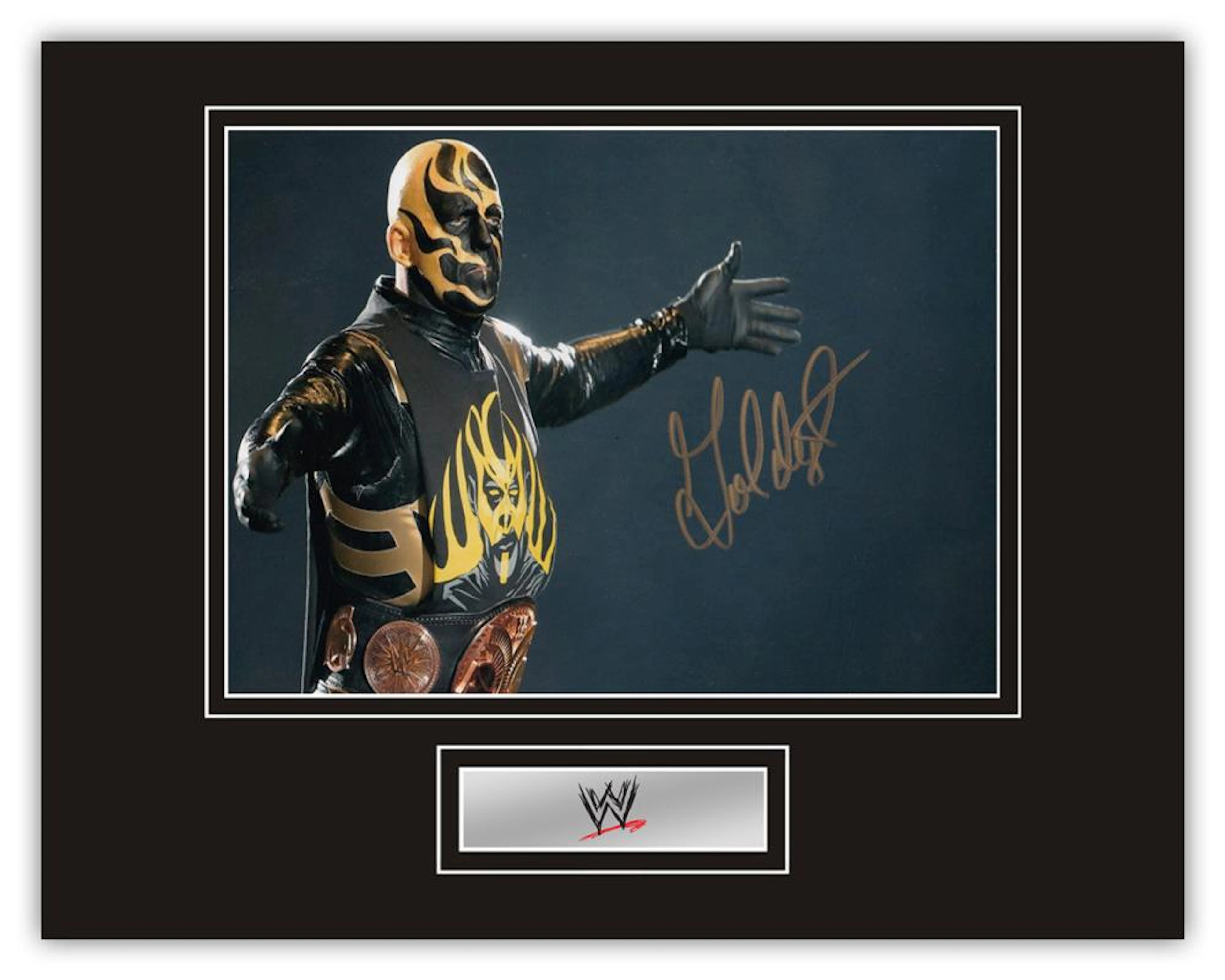 Stunning Display! WWE Wrestling Goldust hand signed professionally mounted display. This beautiful
