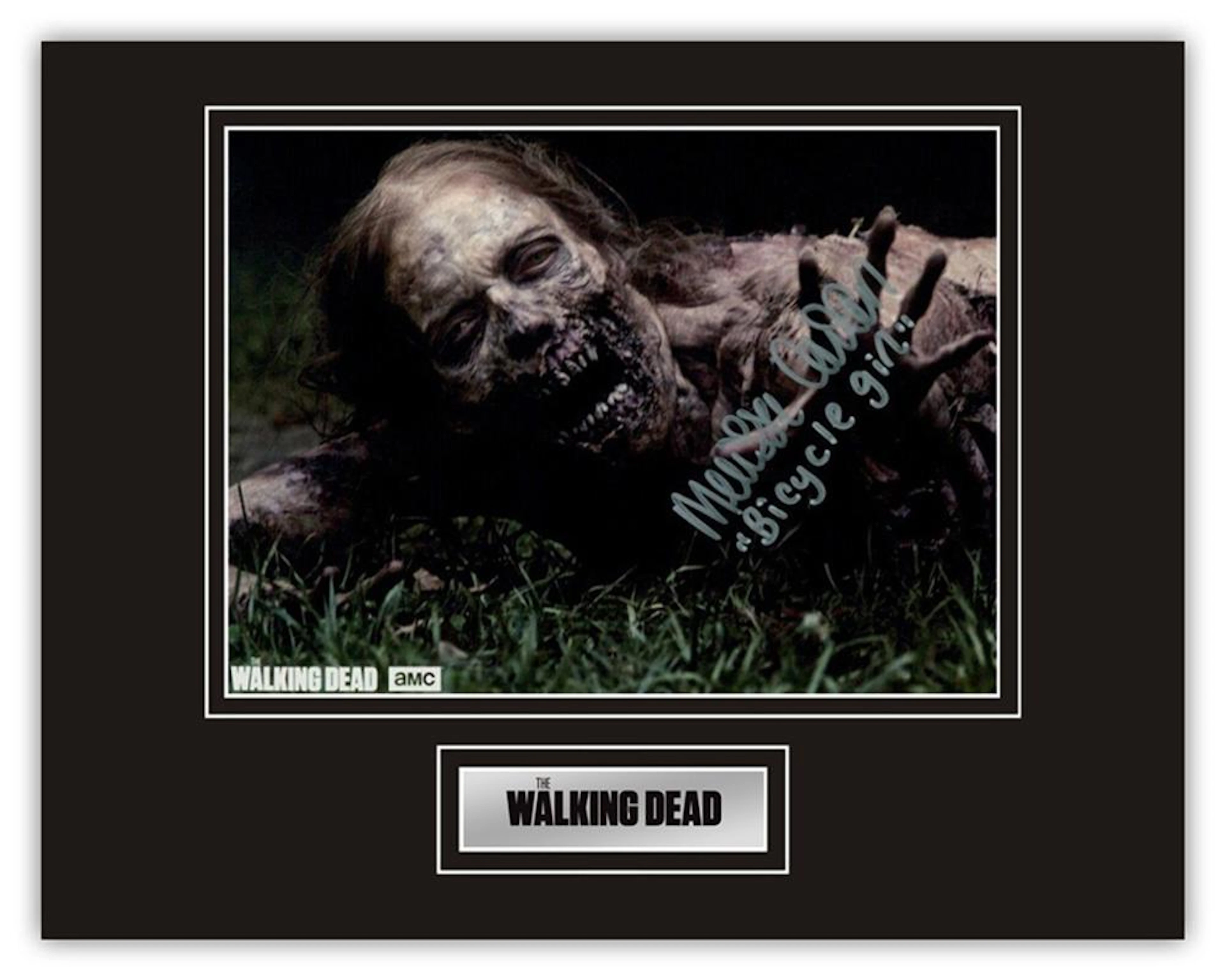 Stunning Display! The Walking Dead Melissa Cowan hand signed professionally mounted display. This
