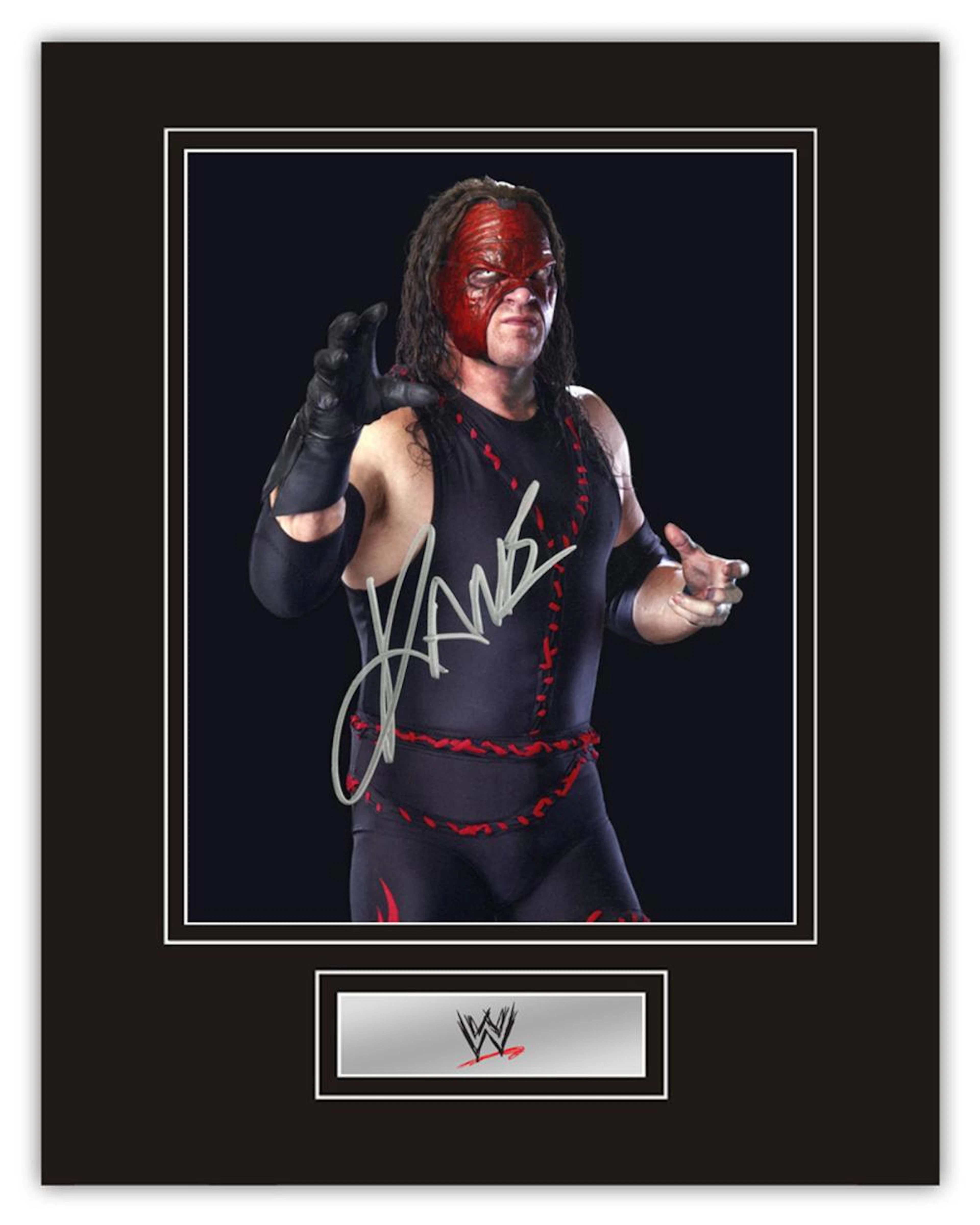 Stunning Display! WWE Wrestling Kane hand signed professionally mounted display. This beautiful