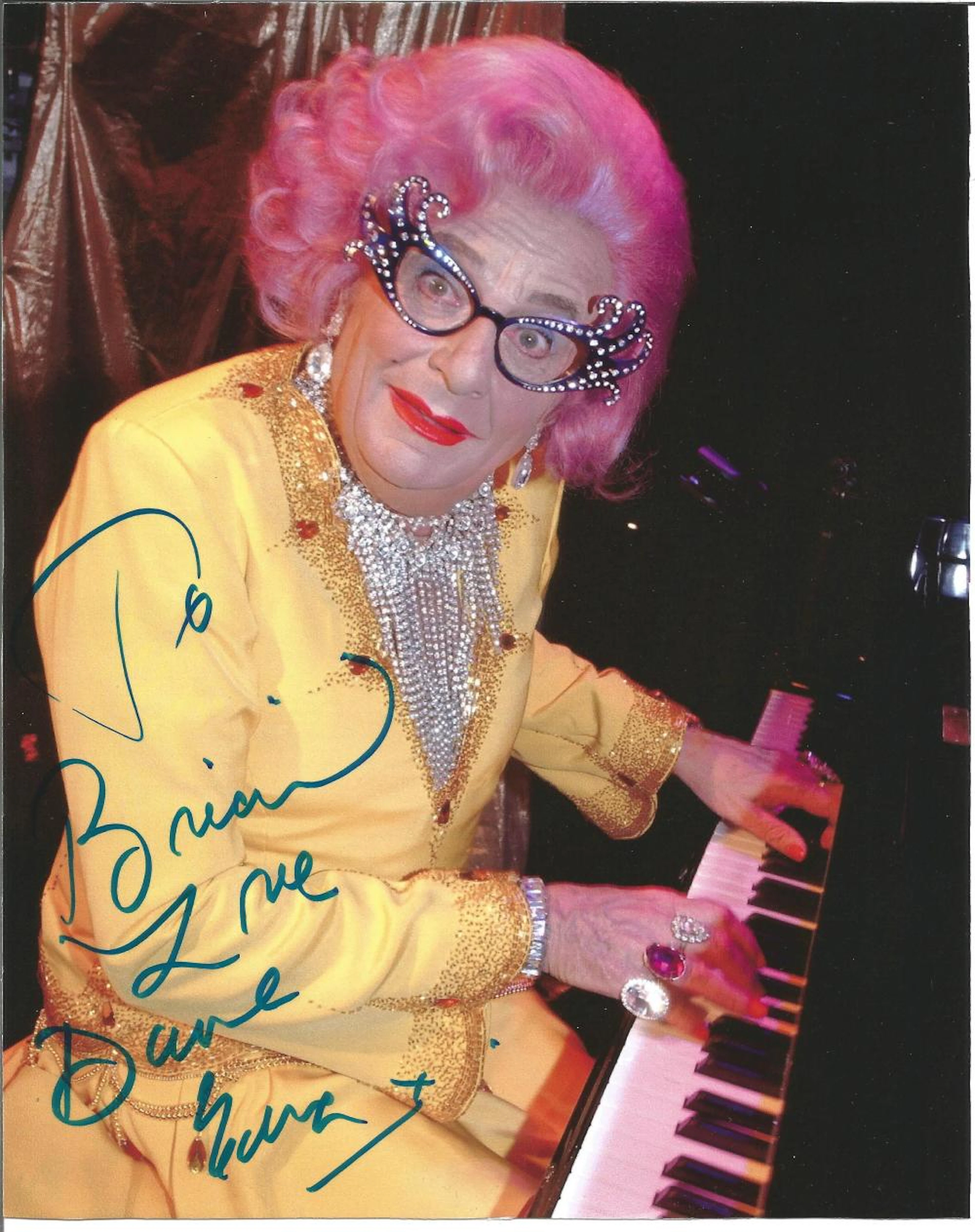 Dame Edna Everage signed 10x8 colour photo. character created and performed by Australian comedian