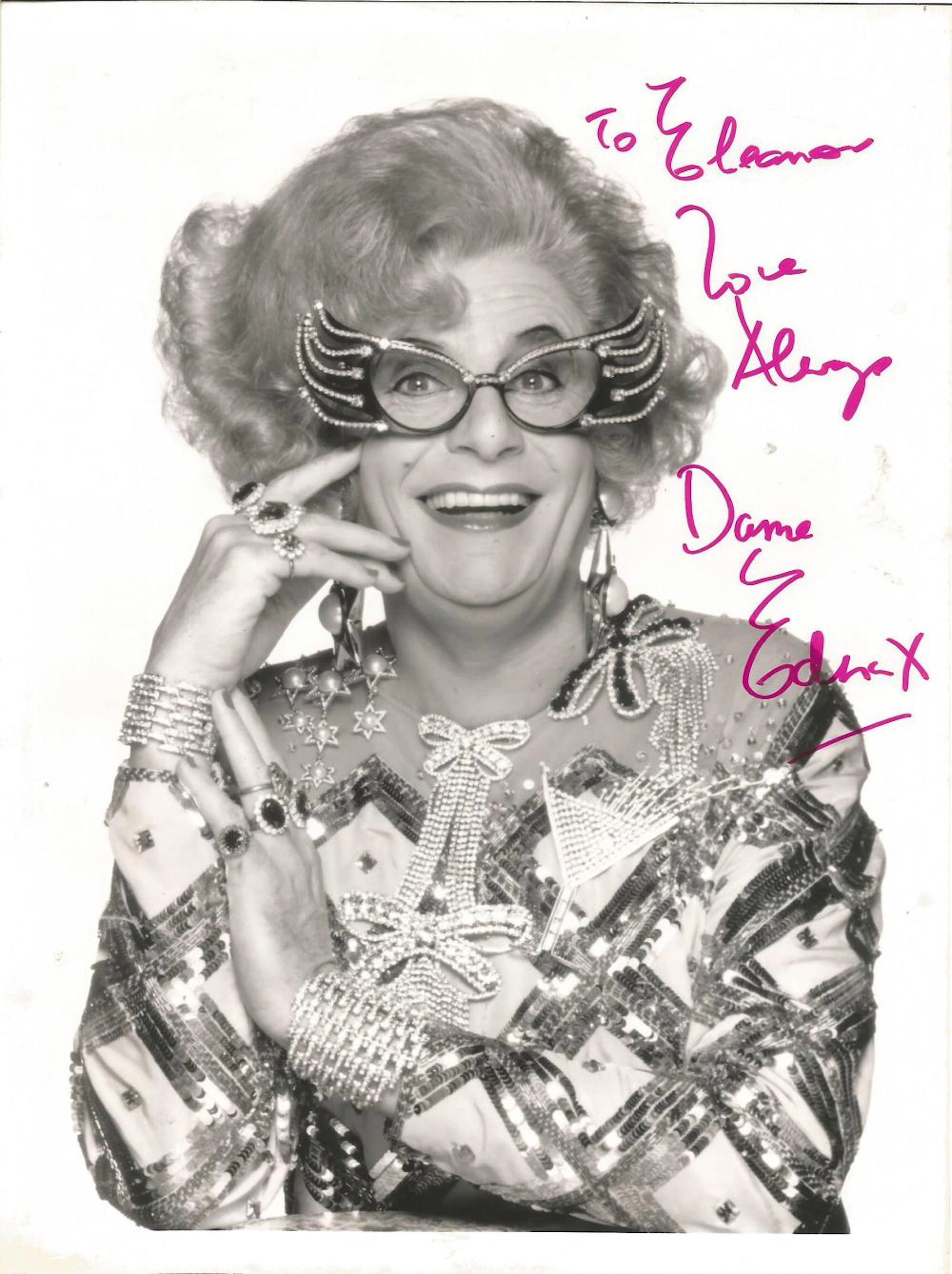 Barry Humphries Entertainer Signed Dame Edna 6x8 Photo. Good Condition. We combine postage on
