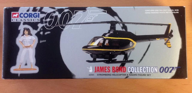 James Bond 007 Corgi Toy Stromberg Helicopter & Naomi Figure Set Signed By Caroline Munro. Good