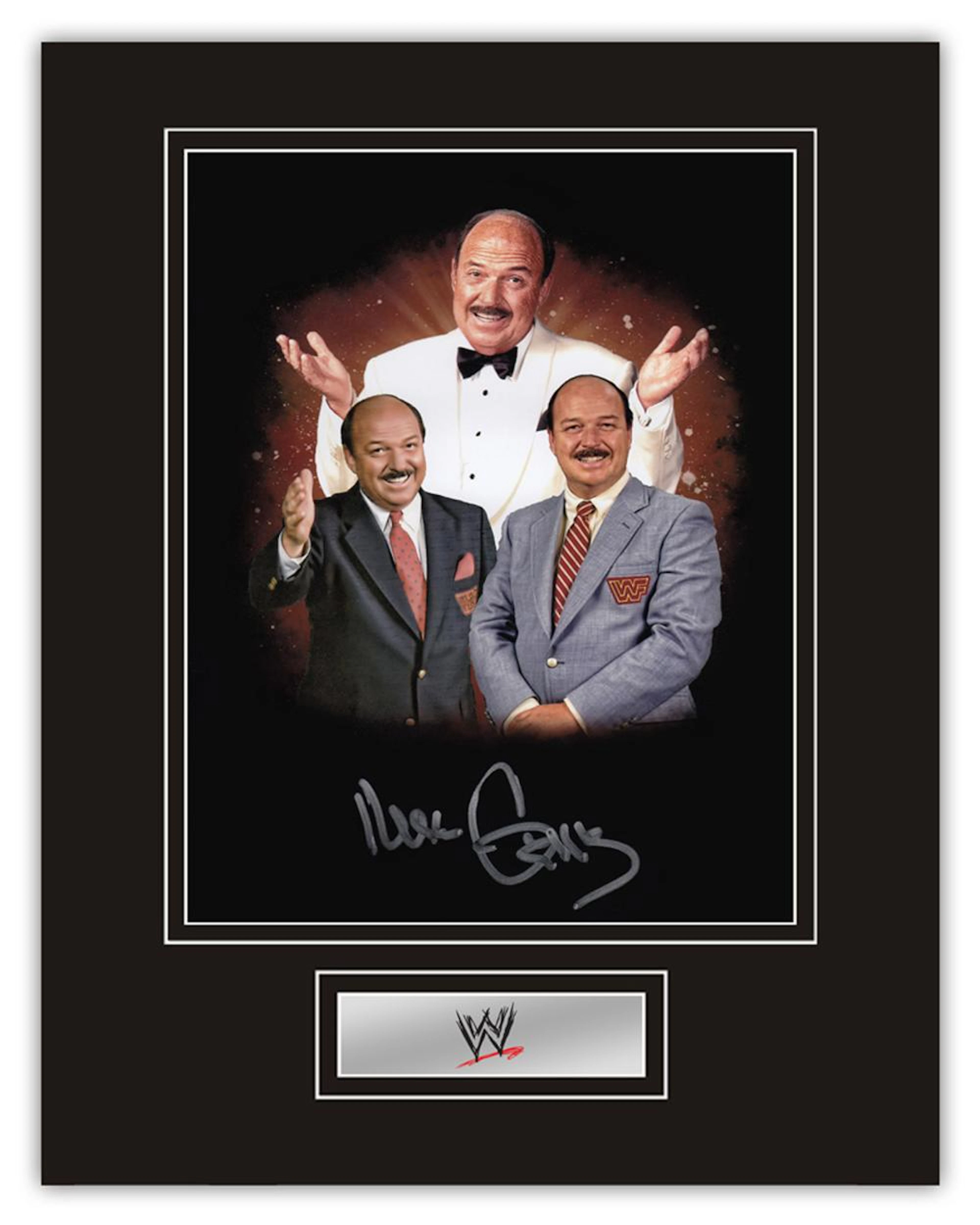 Stunning Display! WWF/WWE Wrestling Mean Gene Okerlund (d) hand signed professionally mounted