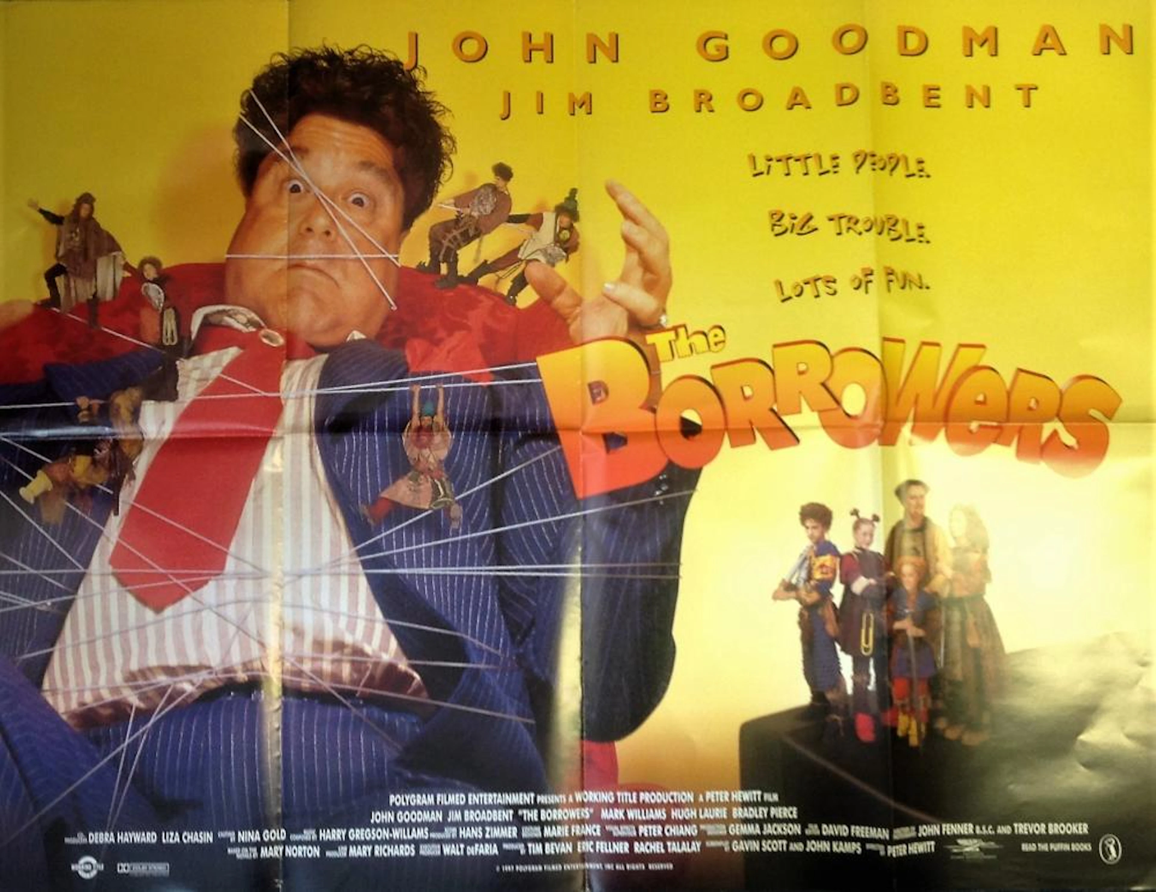 The Borrowers 30x40 approx movie poster from the 1997 British-American live-action fantasy comedy