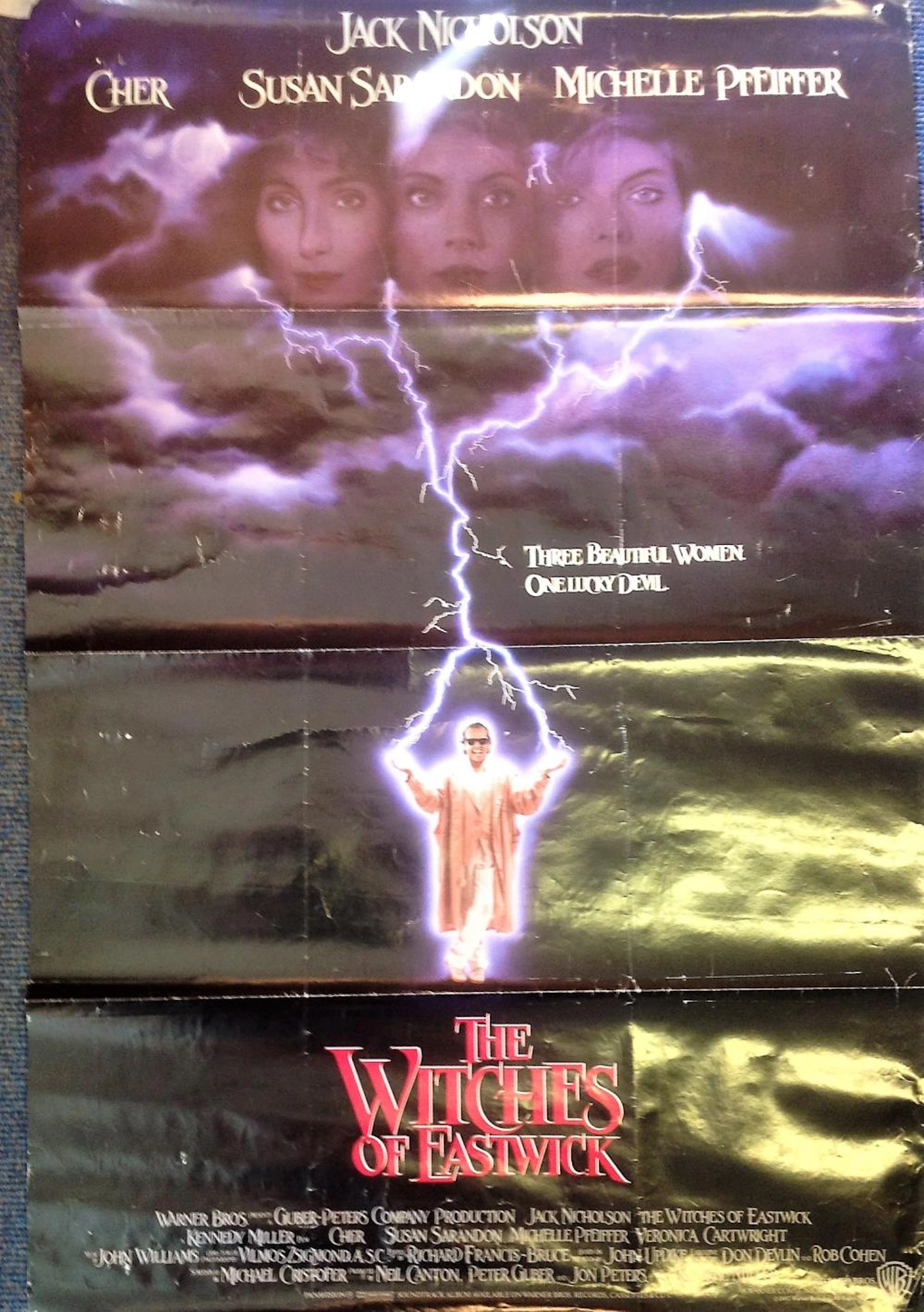 The Witches of Eastwick 40x27 approx rolled movie poster from the 1987 American dark fantasy-