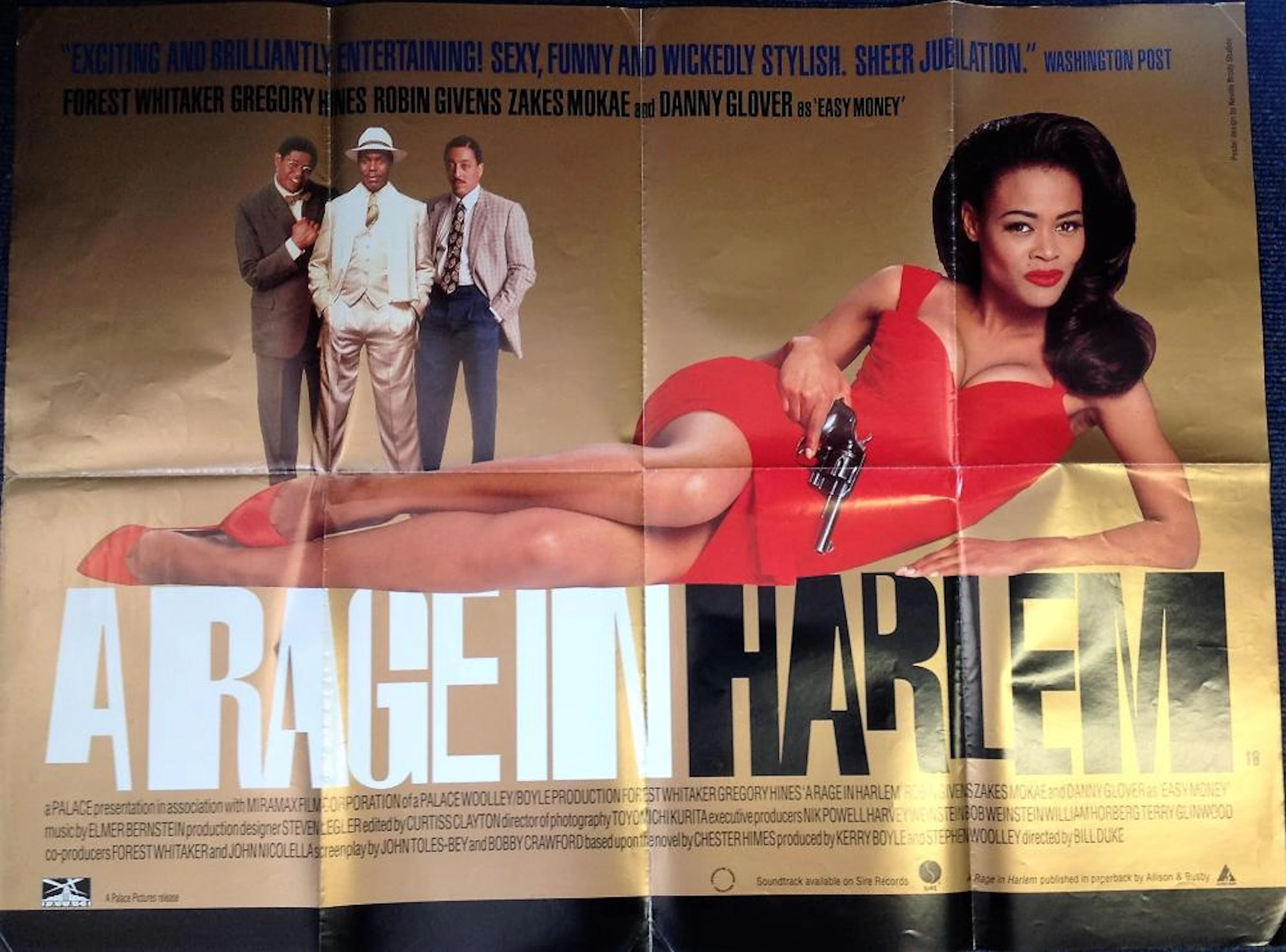 A Rage in Harlem approx 30x40 original movie poster from the 1991 American feature film starring