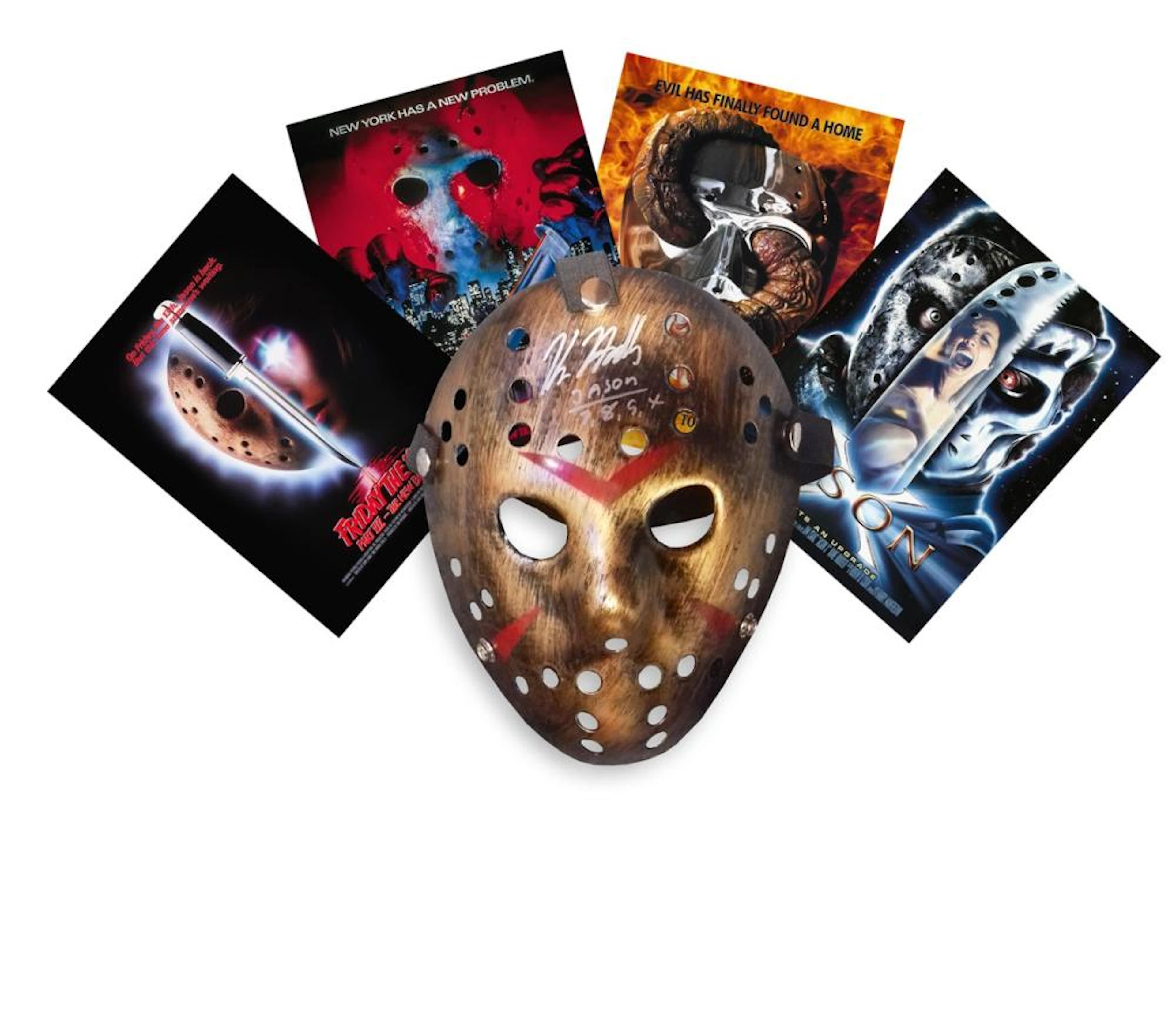 Kane Hodder Friday 13th hand-signed Jason Voorhees mask. Hand-Signed by Kane Hodder, who played
