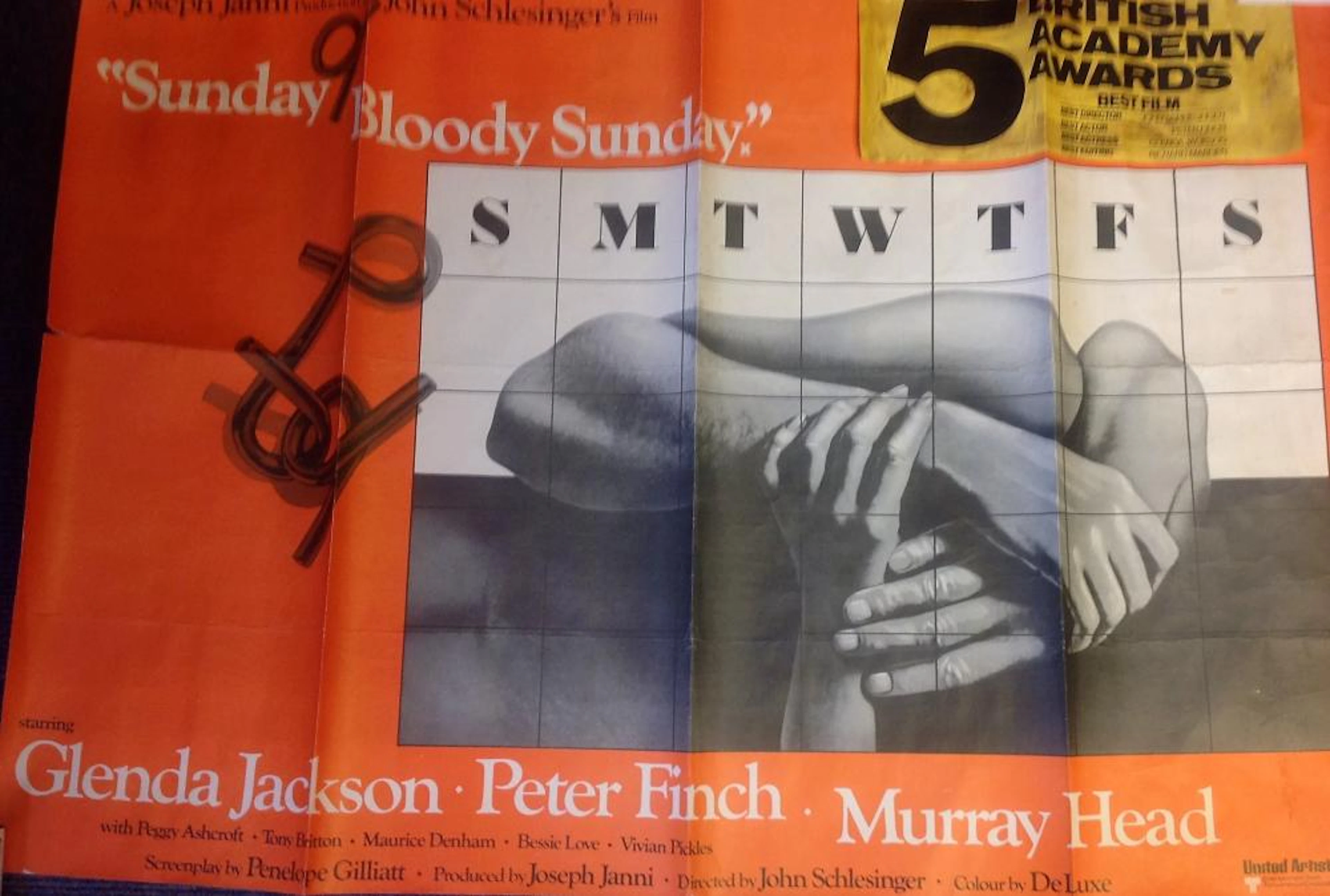 Sunday Bloody Sunday 25x40 approx rolled movie poster from the 1971 British drama film written by