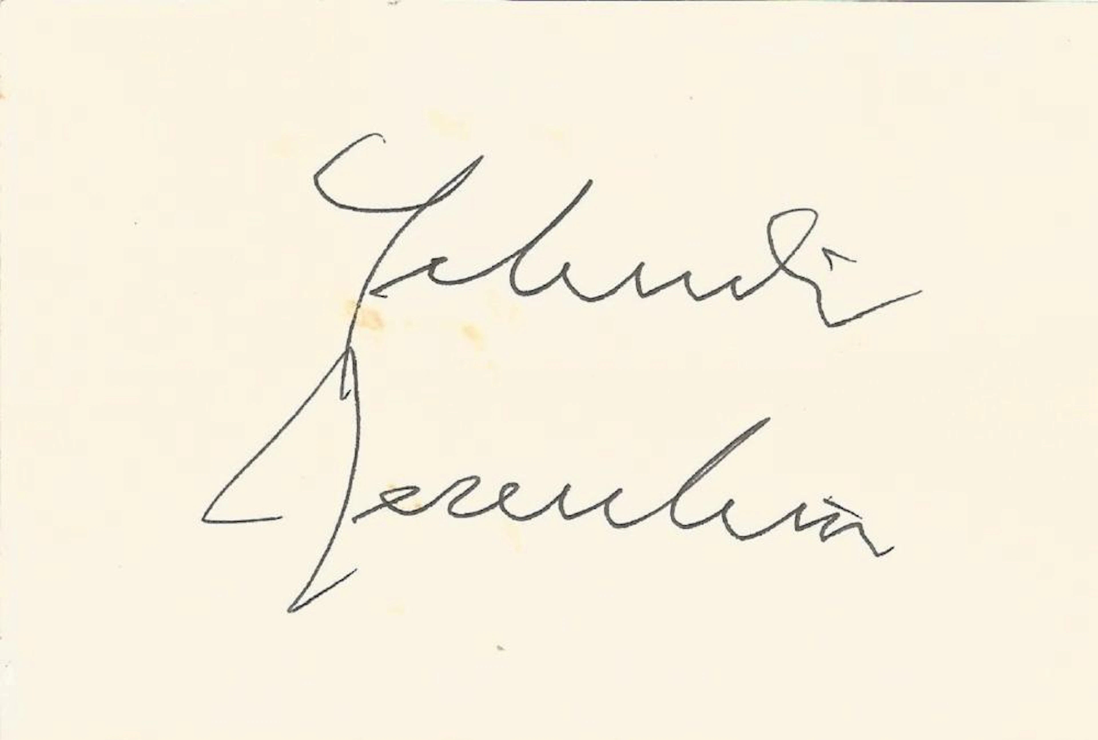 Yehudi Menuhin signed album page. Yehudi Menuhin, Baron Menuhin, OM KBE (22 April 1916 - 12 March