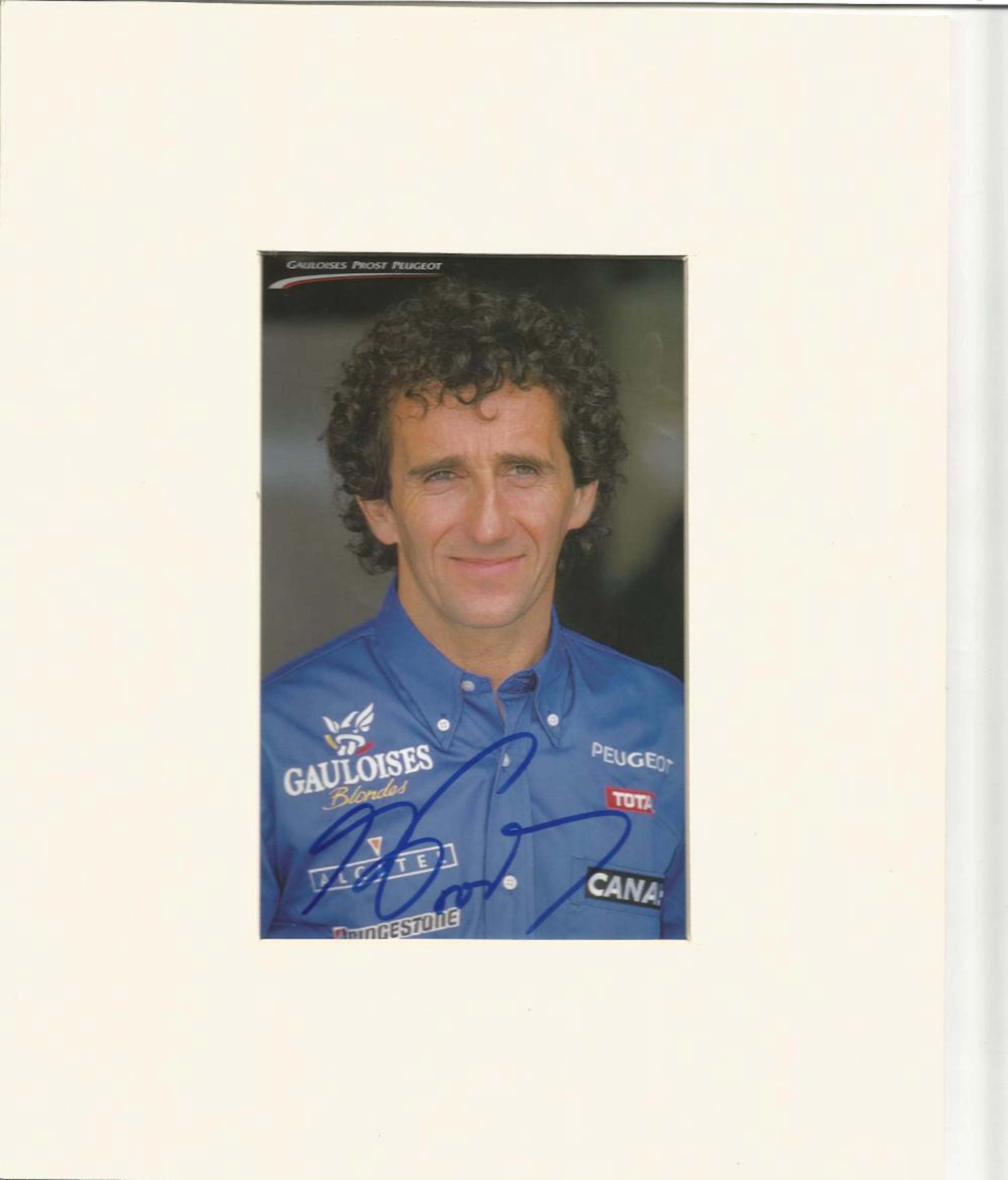Motor Racing Alain Prost 10x8 overall mounted 6x4 signed colour photo. Alain Marie Pascal Prost