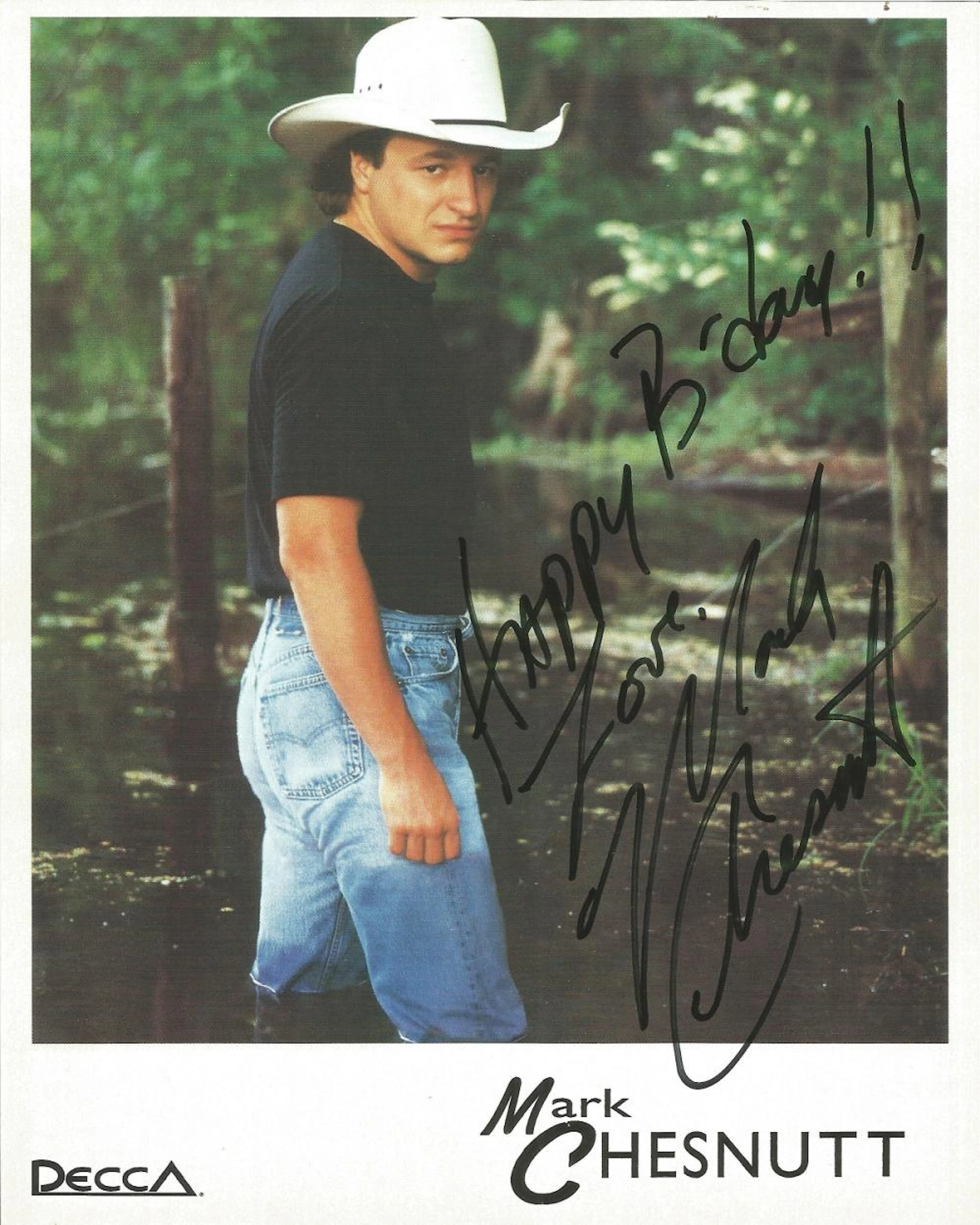 Mark Chesnutt signed 10x8 colour promo photo. Mark Nelson Chesnutt ,born September 6, 1963, is an