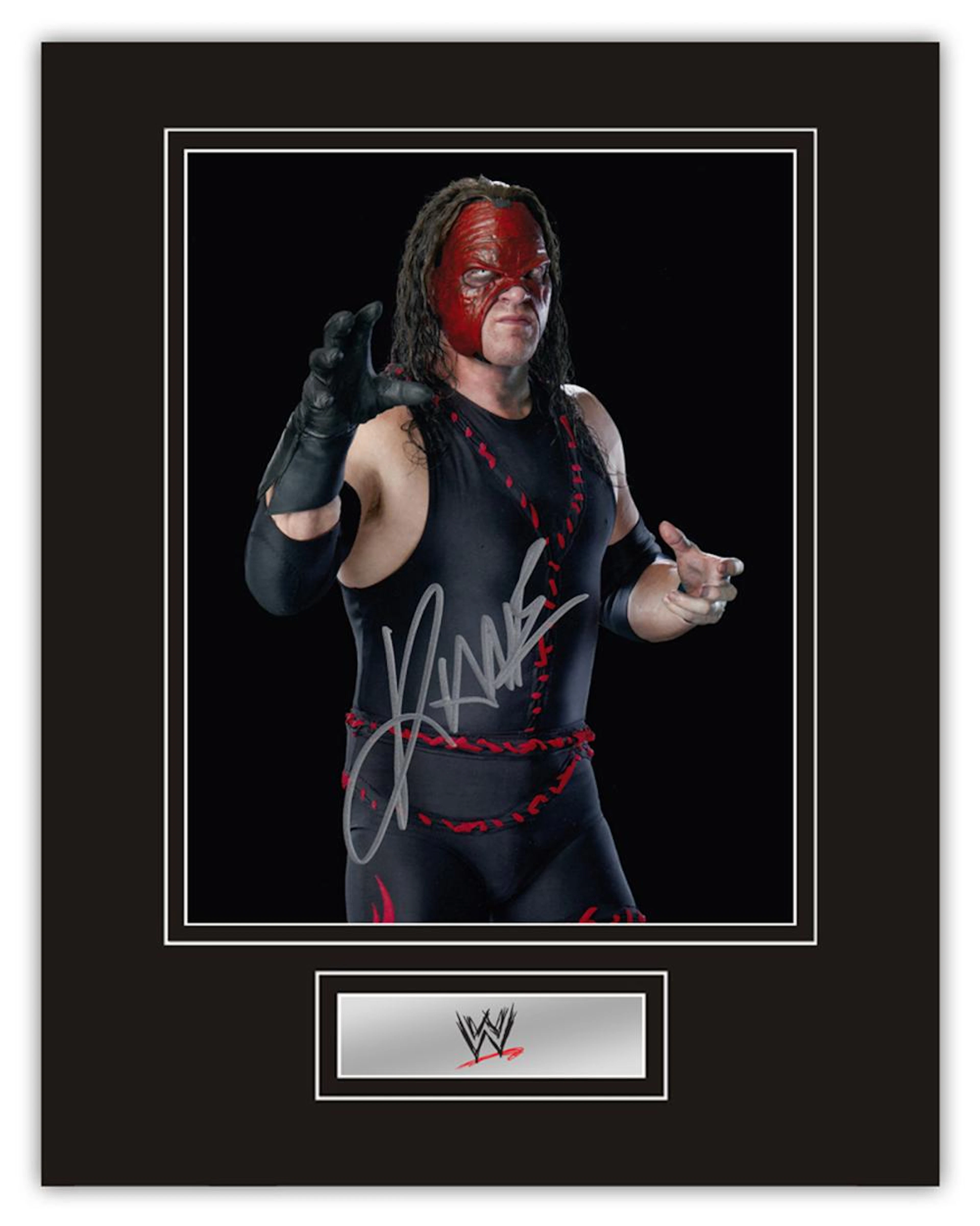 Stunning Display! WWF/WWE Wrestling Kane hand signed professionally mounted display. This