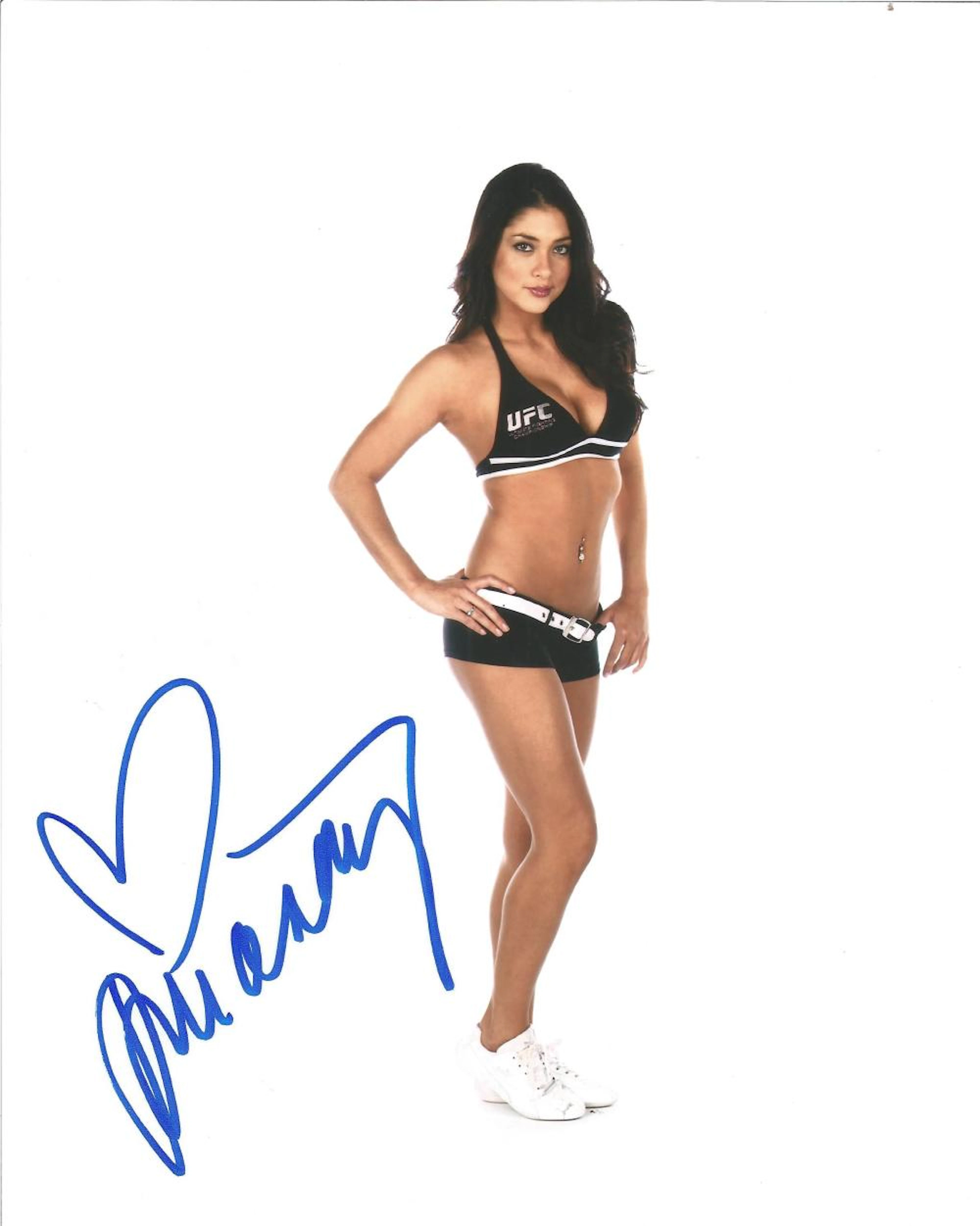 Lot of 2 Models and MMA Ring Girls hand signed 10x8 photos. This beautiful set of 2 10x8 hand signed
