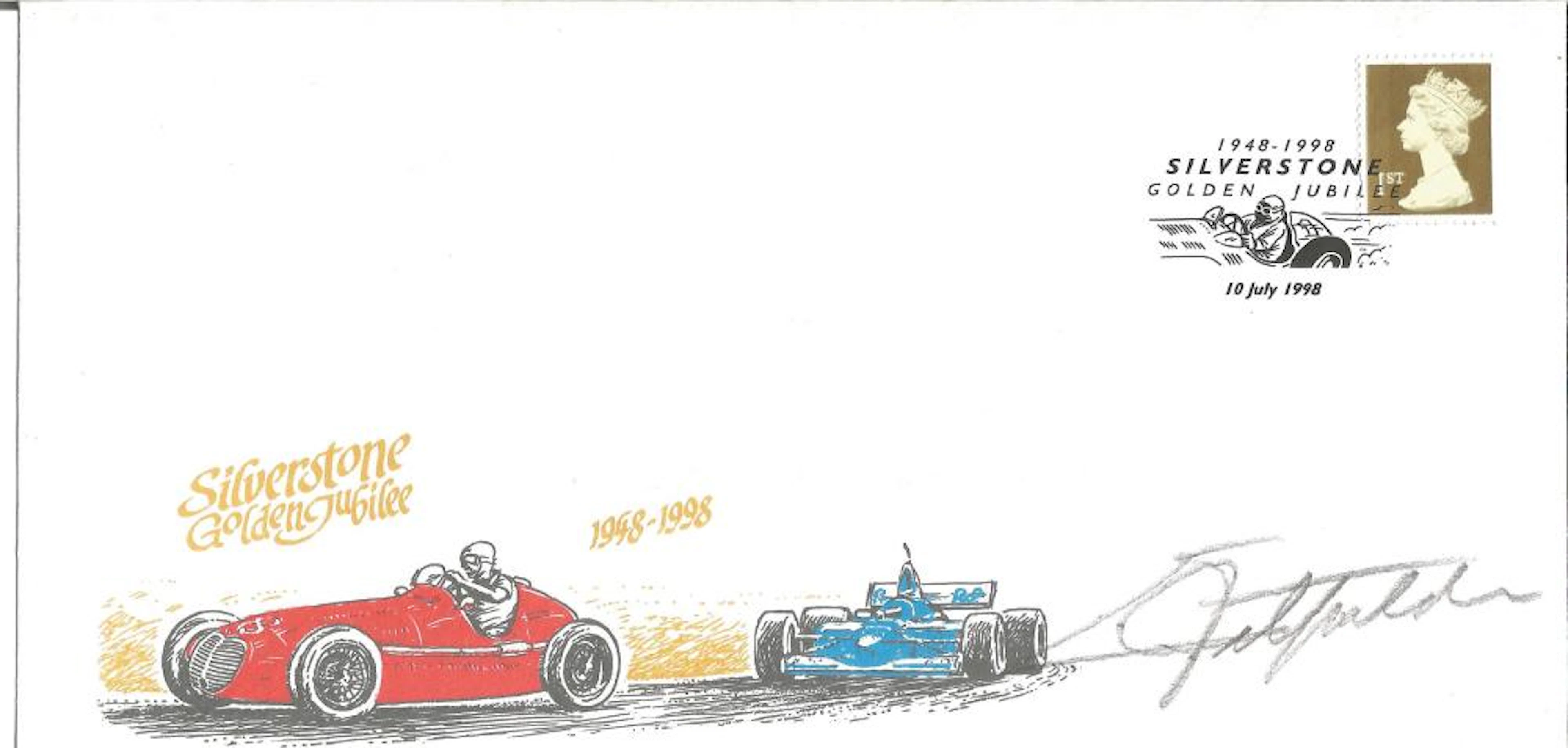 Emerson Fittipaldi Motor Racing driver signed 1998 Silverstone Grand Prix cover, Emerson