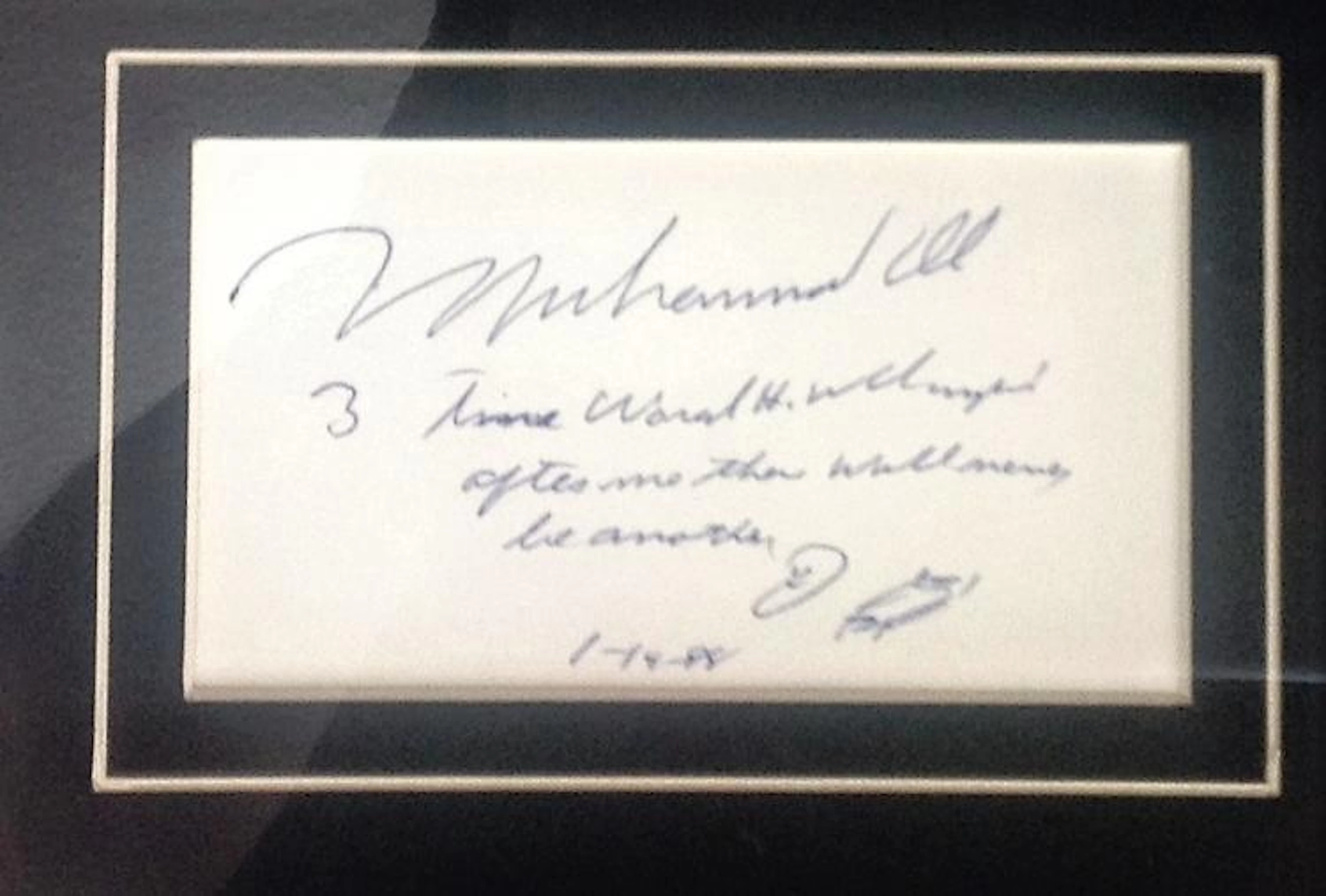 Boxing Muhammed Ali 23x24 framed and mounted signature piece including 14no sports illustrated cover