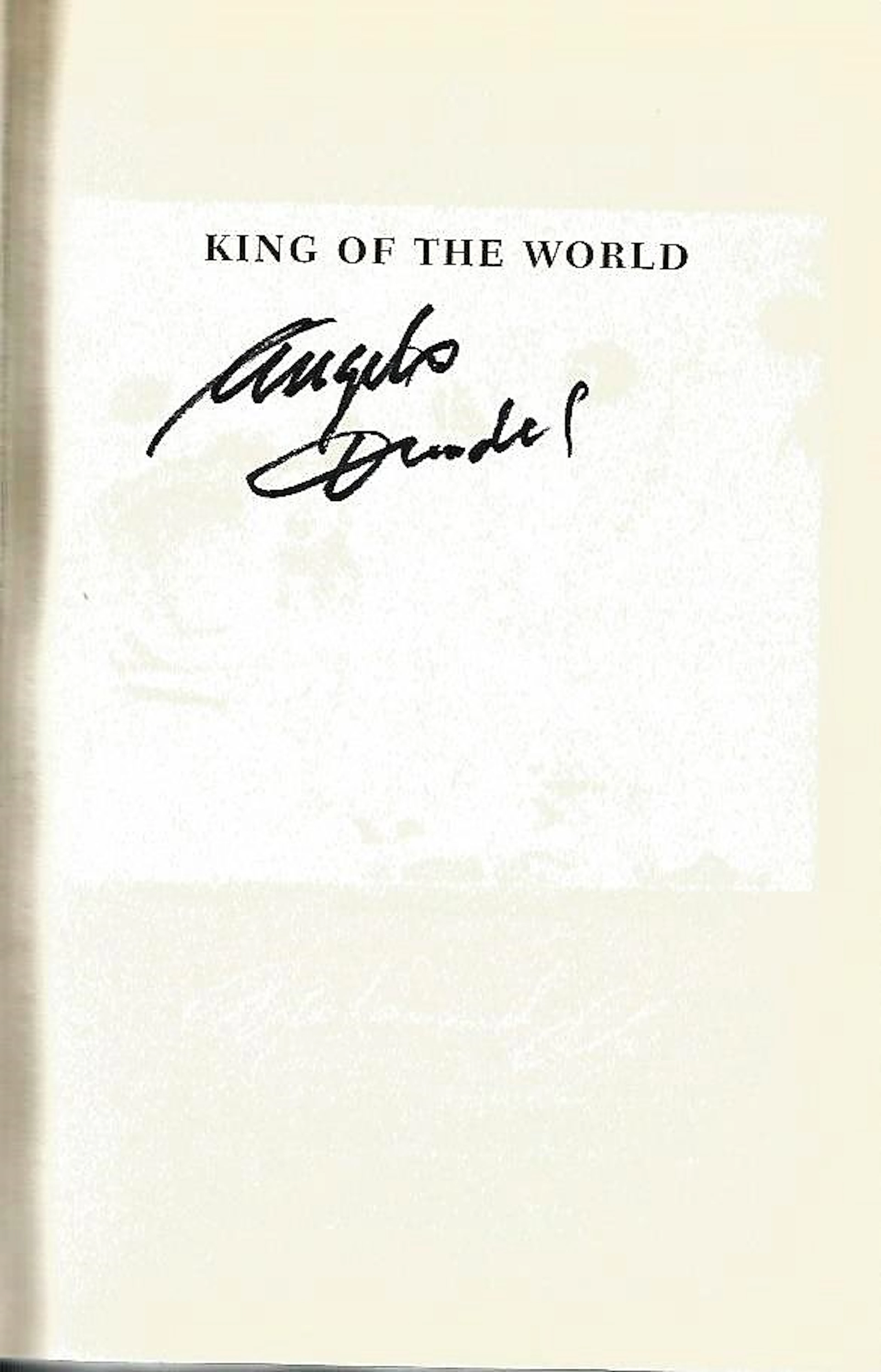 Boxing Muhammad Ali hardback book titled King of the world signed in side by Angelo Dundee and on