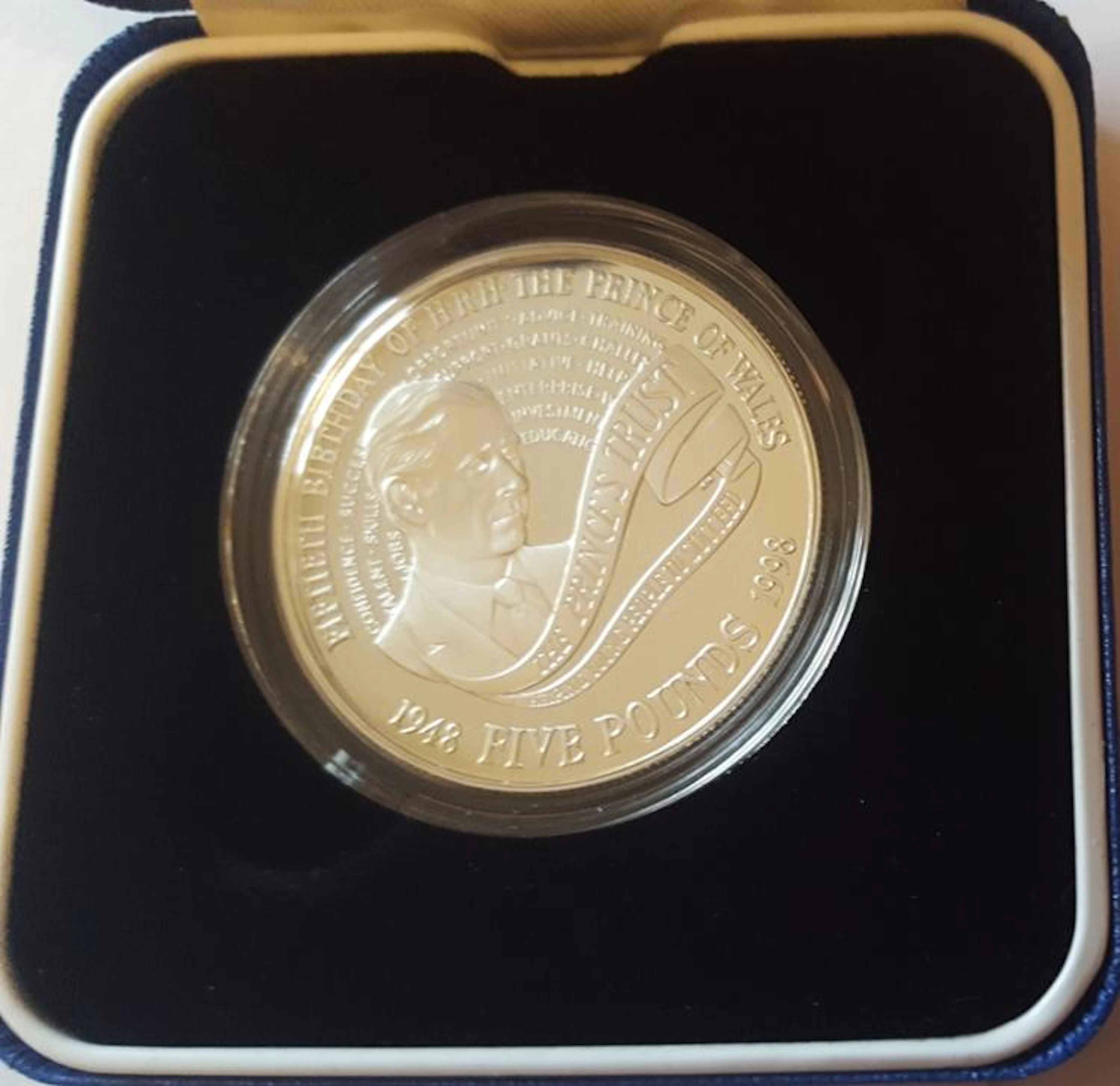 1998 Prince Charles 50th Birthday Silver Proof Cro