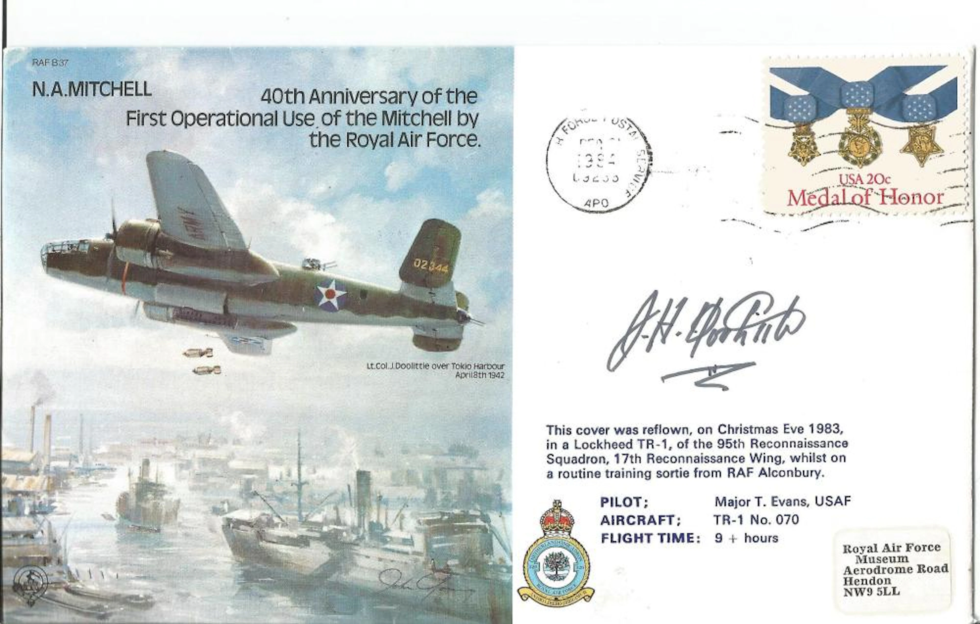 WW2 USA James Harold Jimmy Doolittle, Medal of Honour, Doolittle Tokyo Raid 18th April 1942, Jimmy