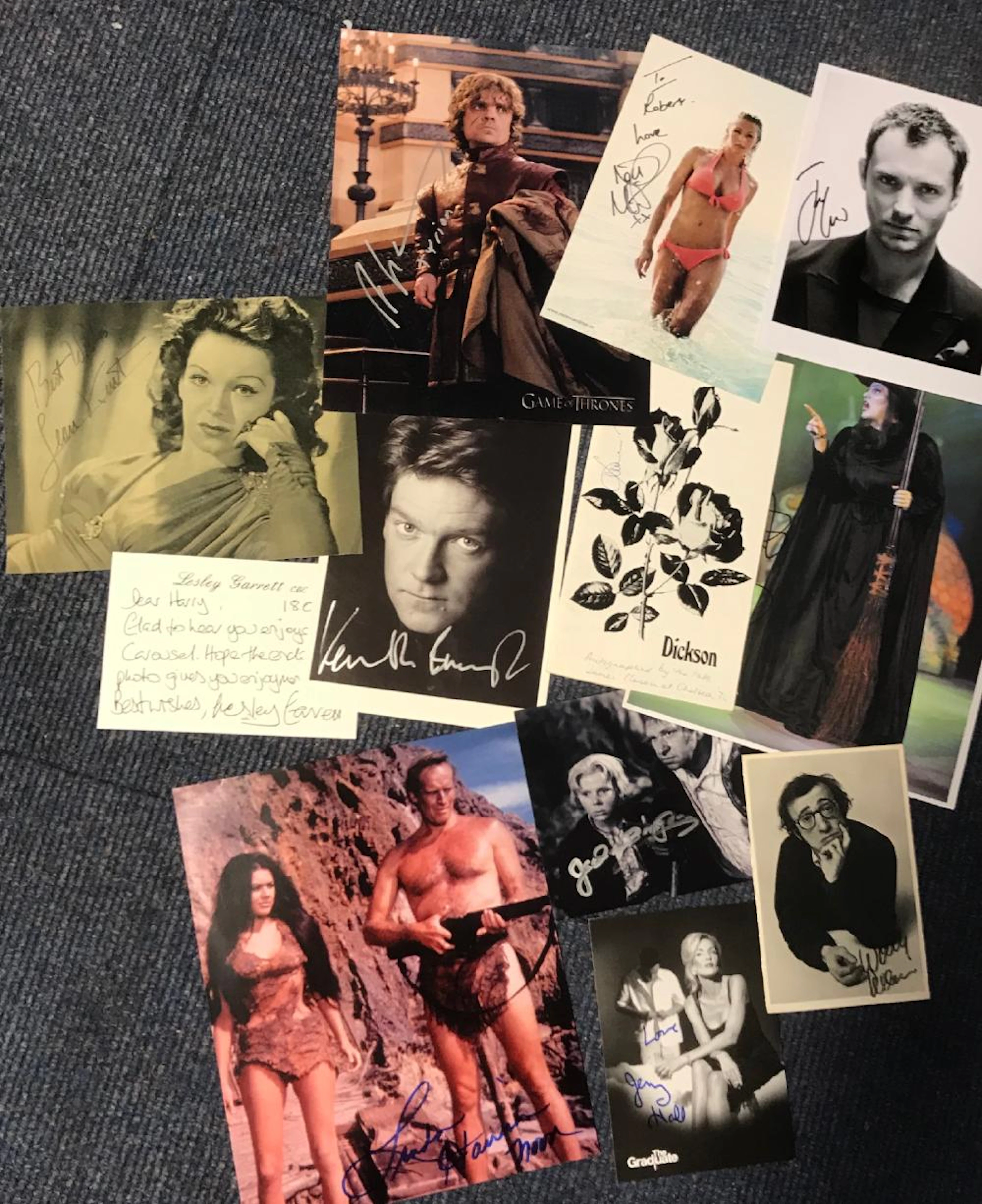 TV Film signed collection. Includes Linda Harrison, James Mason, Peter Dinklage Game of Thrones