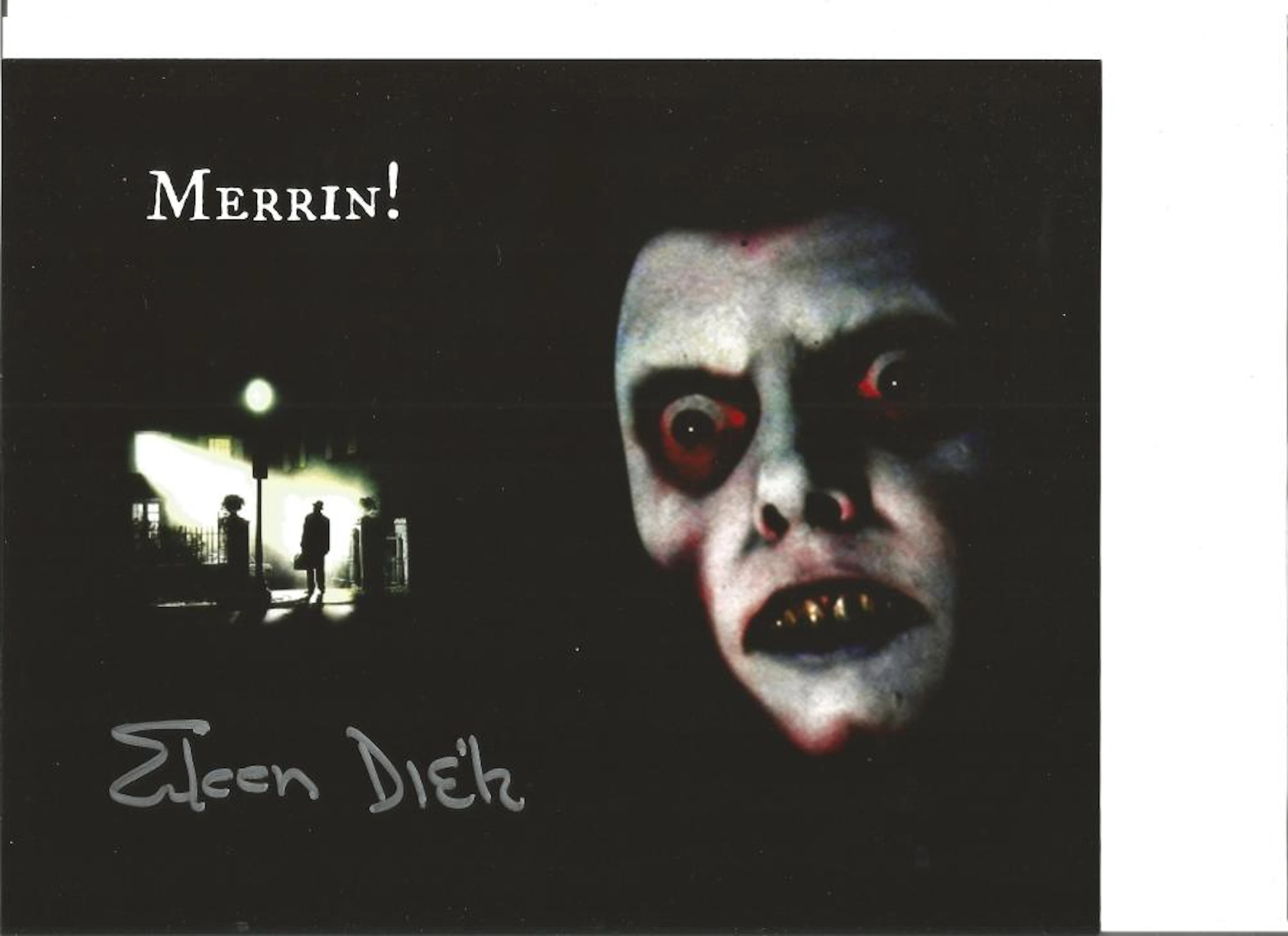 EiIeen Dietz signed 10x8 colour photo from The Exorcist. Eileen Dietz (born January 11, 1944) is