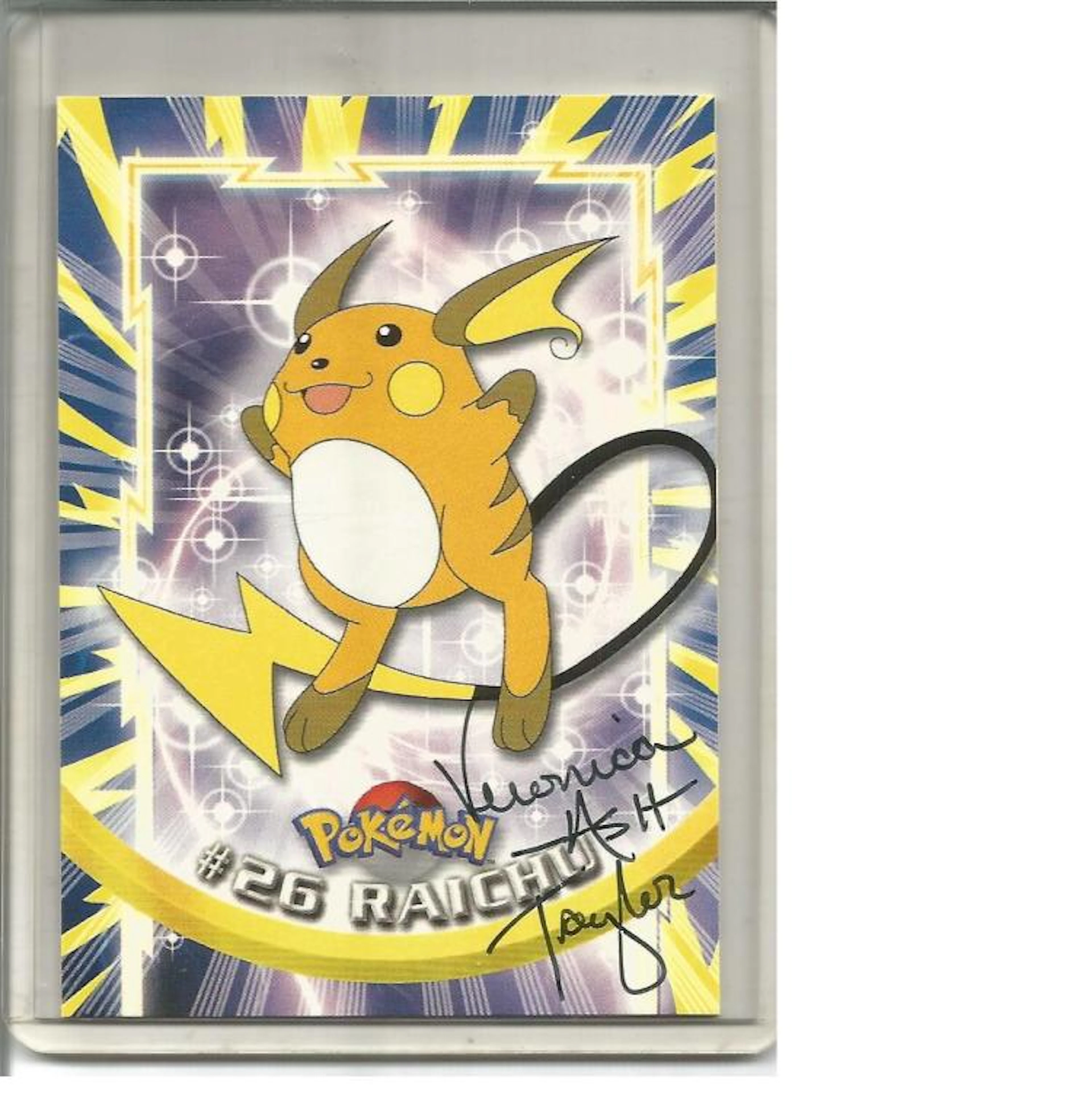 Veronica Taylor signed Pokemon trading card. American voice actress known for her dubbing work in