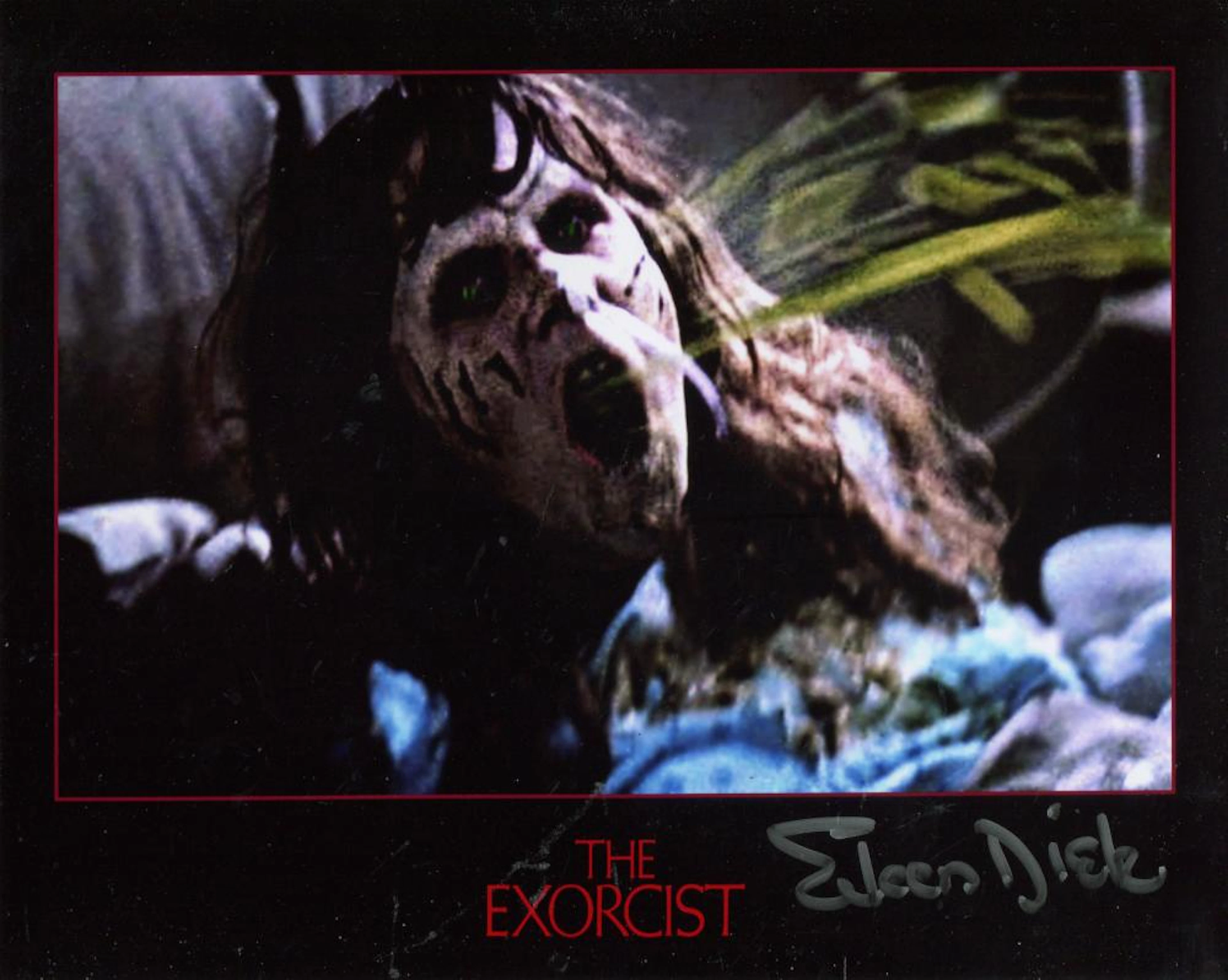 The Exorcist. 8x10 movie scene photo from the cult classic horror movie 'The Exorcist' signed by