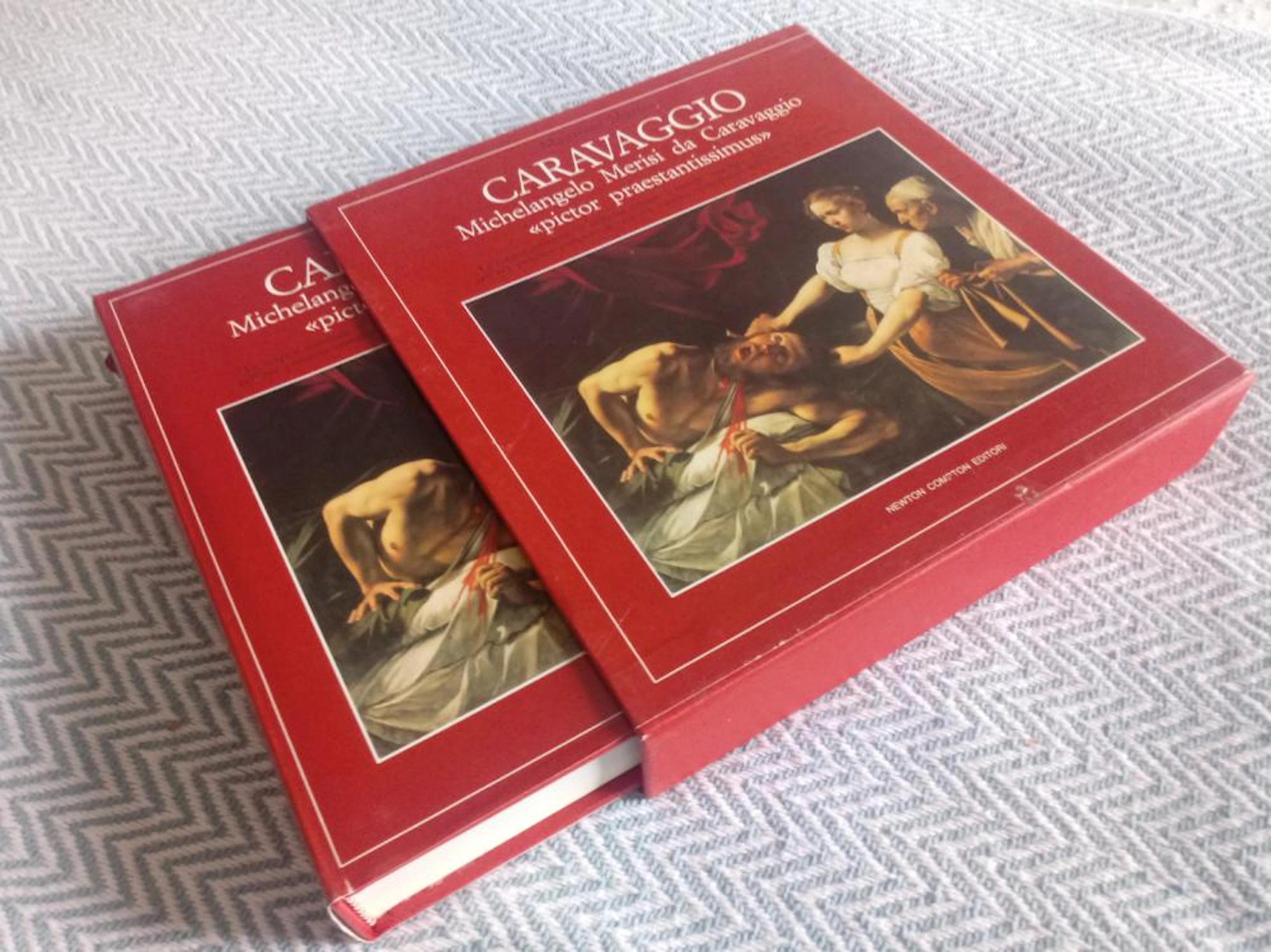 Carvaggio Large Hardback Book & Box Michelangelo Merisi Da Caravaggio by Mautizio Marini. Second