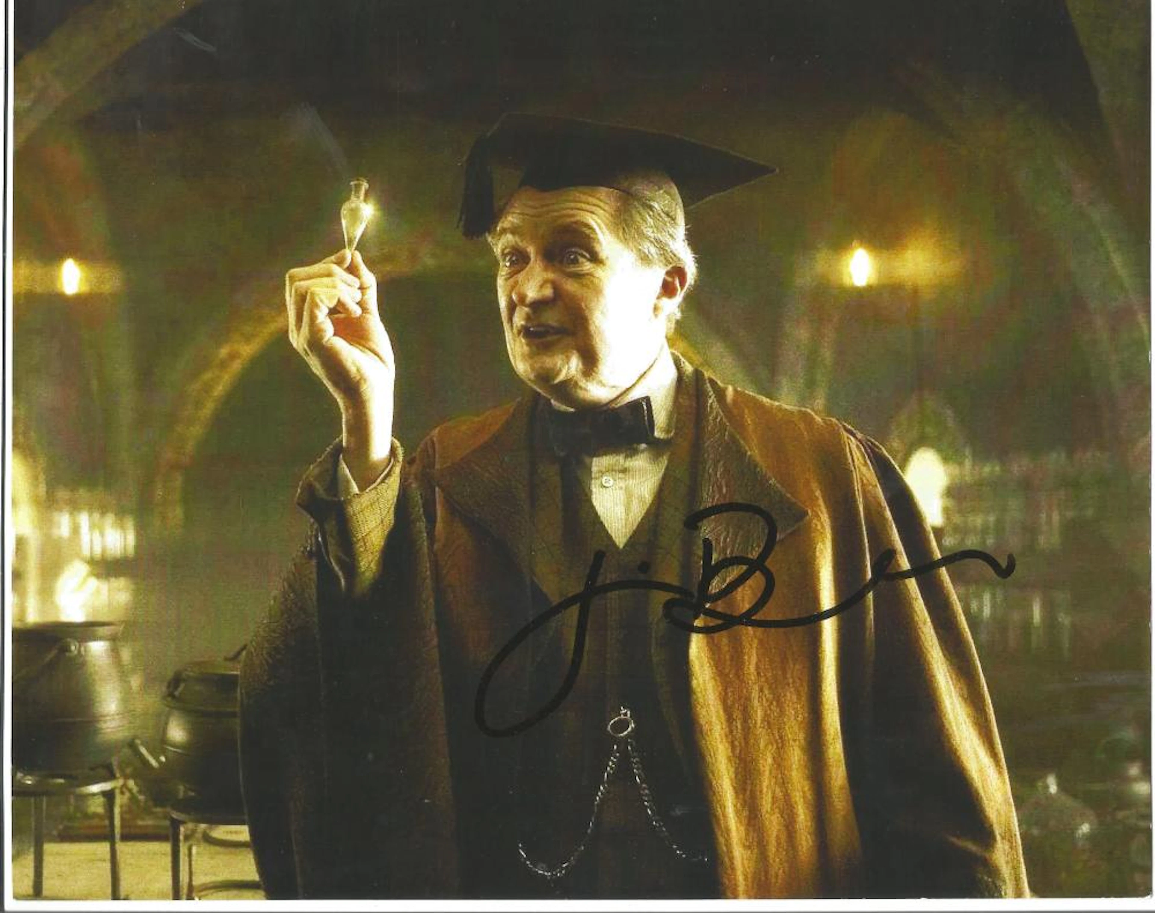 Jim Broadbent signed 10x8 colour photo pictured in role in Harry Potter. Jim Broadbent (born 24