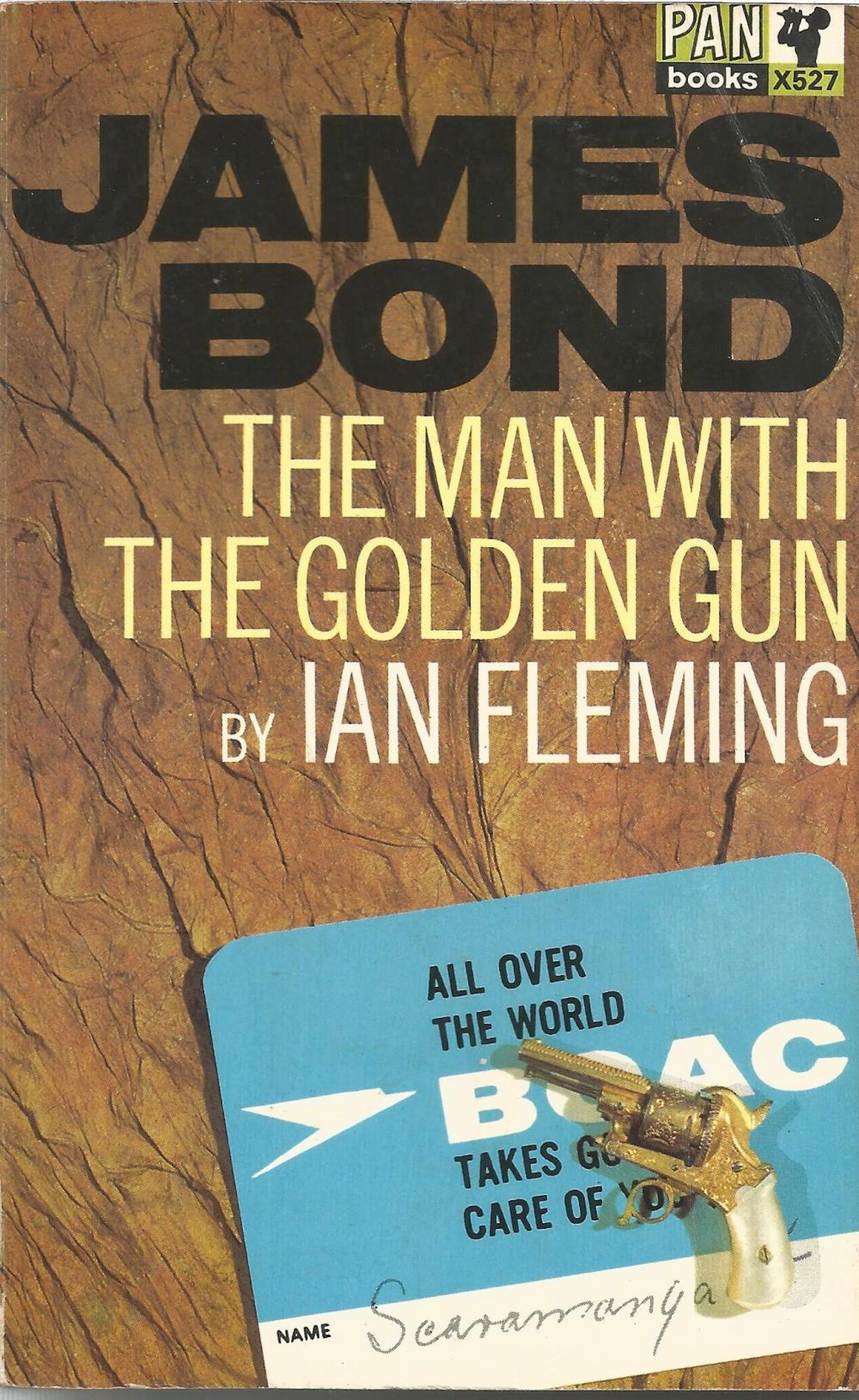 James Bond Paperback book The Man with the Golden Gun published by Pan Books 1976. Sold on behalf of