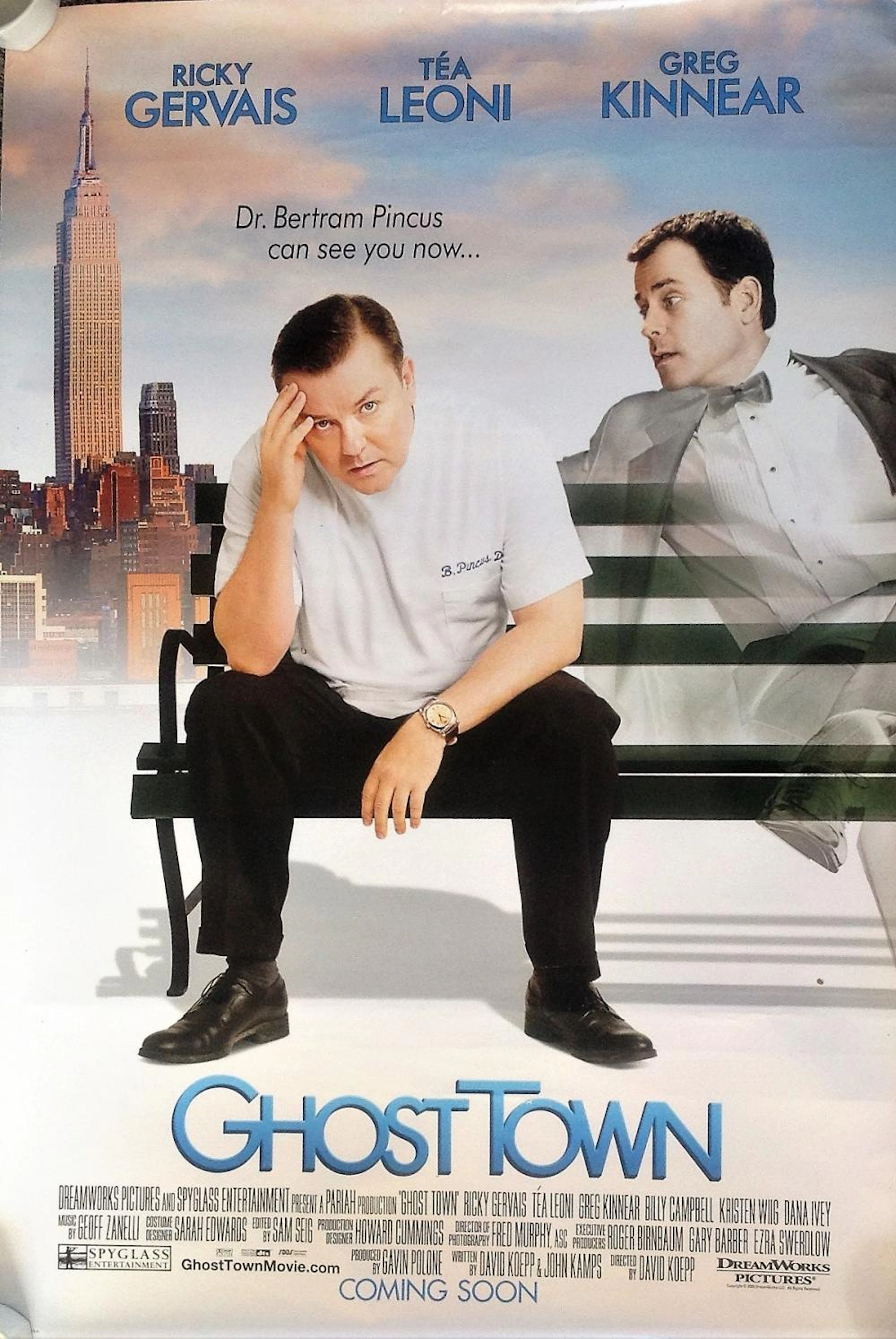 Ghost Town 40x30 movie poster from the 2008 American fantasy comedy film directed by David Koepp,