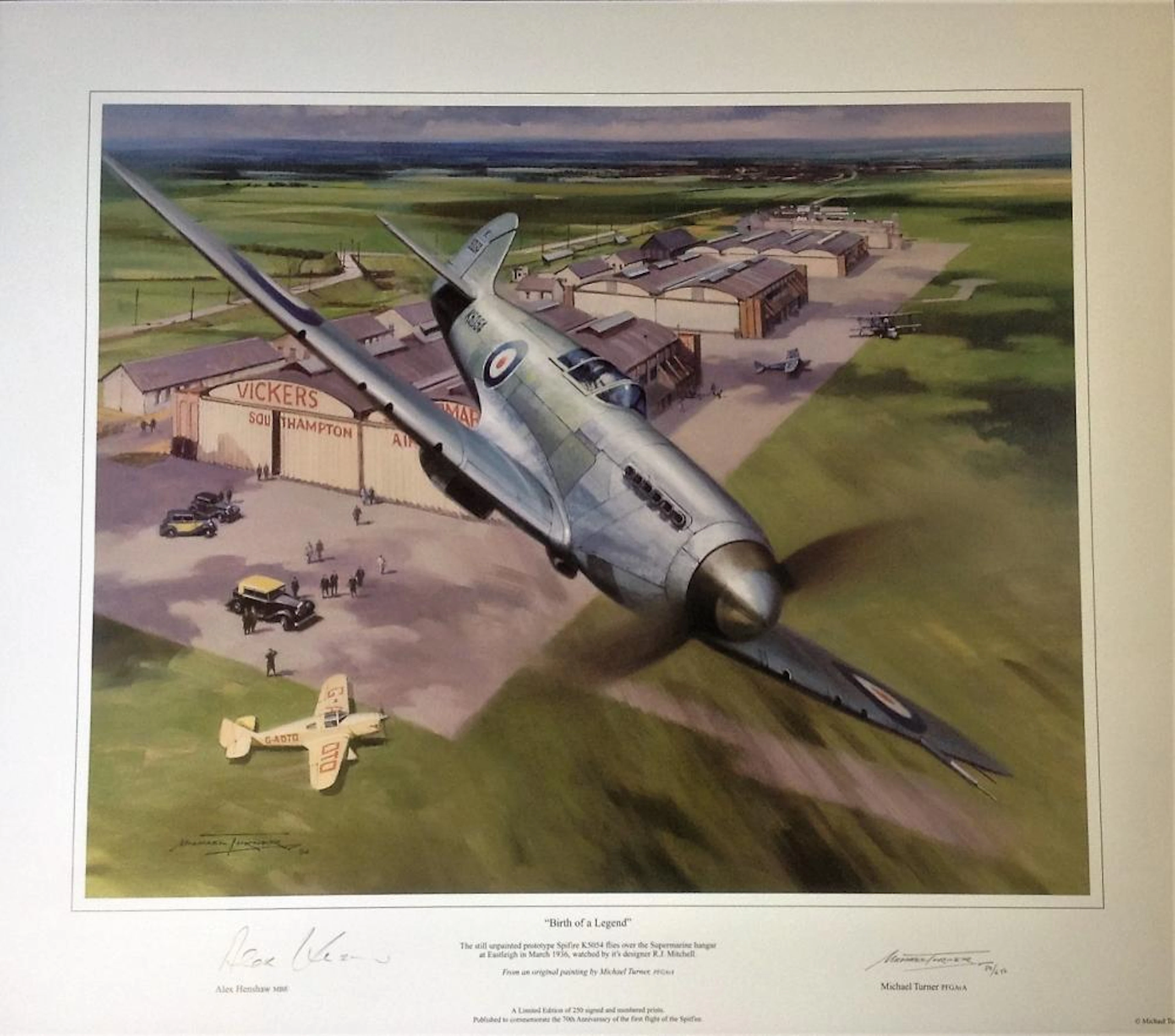 Michael Turner 19x22 Birth of a Legend limited edition print 80/250 signed by Alex Henshaw MBE,