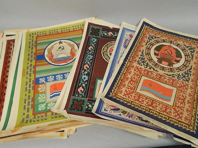 A quantity of 1960's Russian propaganda posters