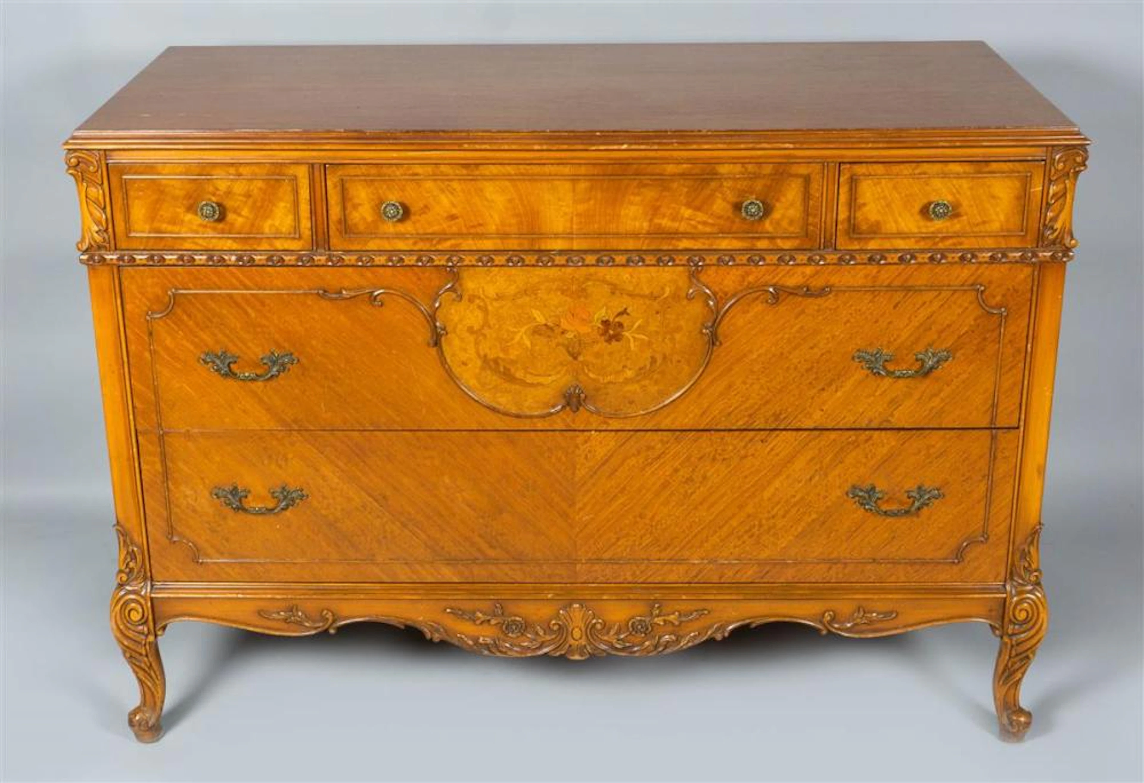 LOUIS XV STYLE INLAID COMMODE