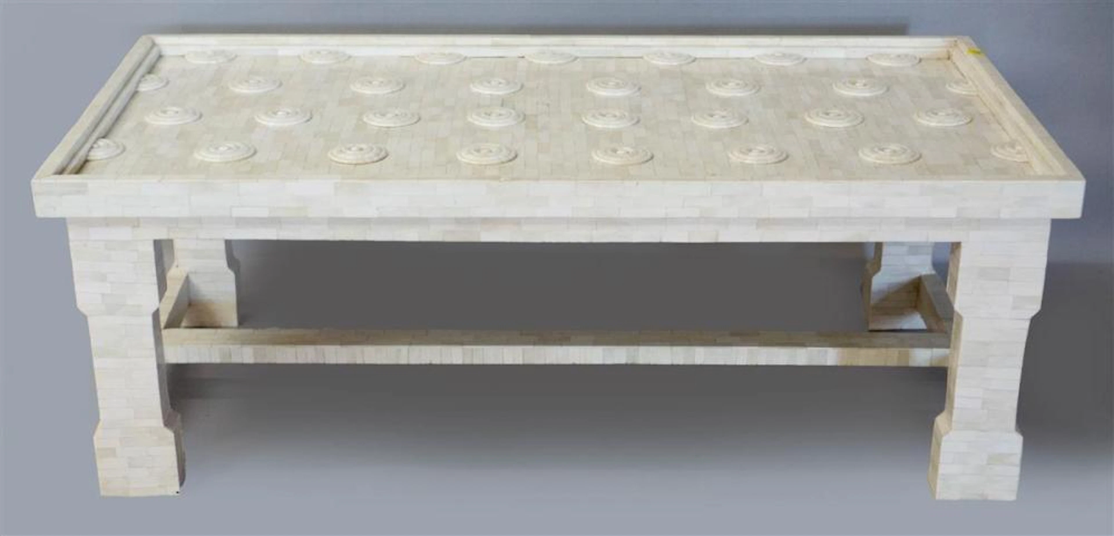 CONTEMPORARY WHITE TILED COFFEE TABLE
