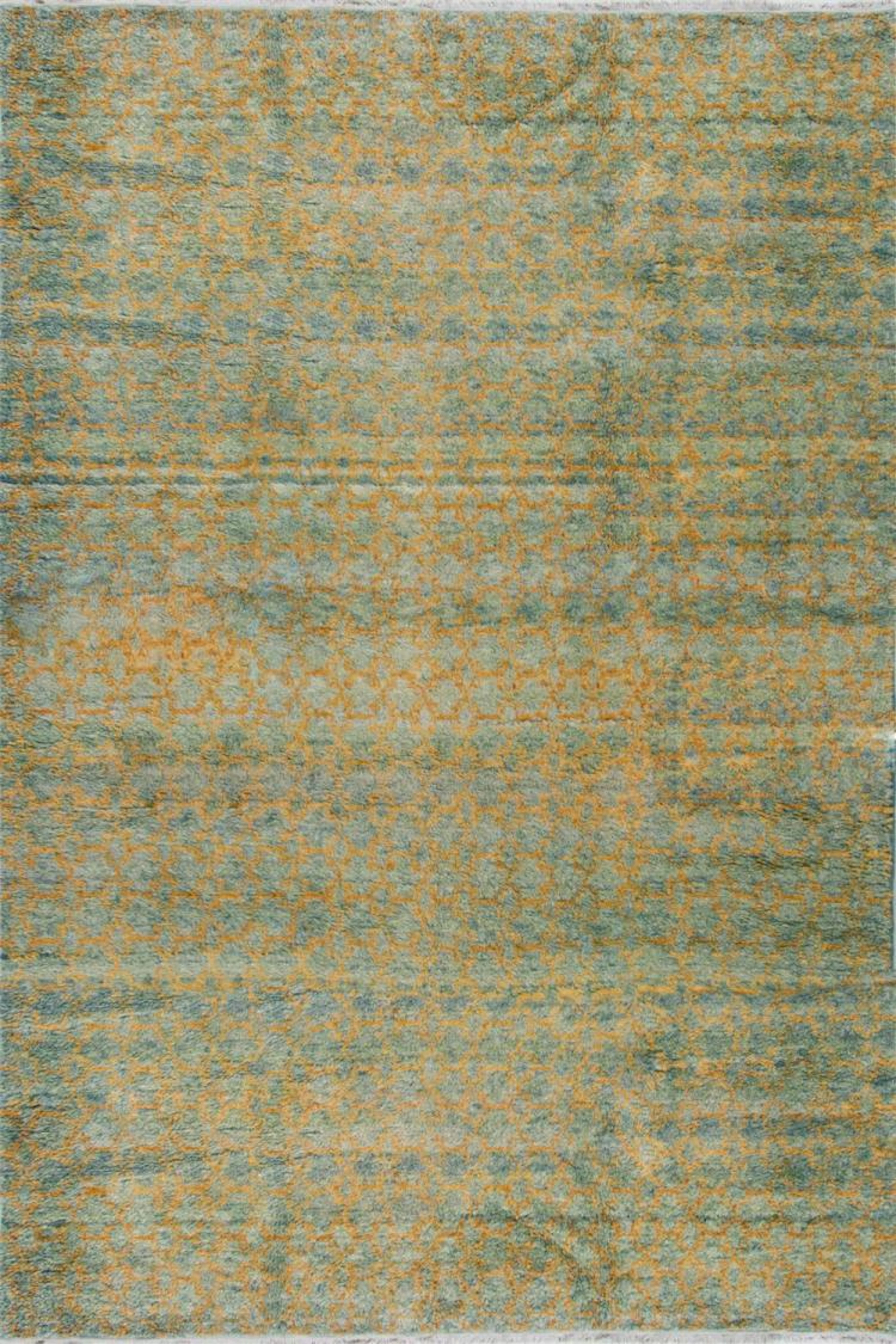 NEW LUXURY CONTEMPORARY DE STIJL MULTICOLOR SHORT SHAG WOOL RUG
