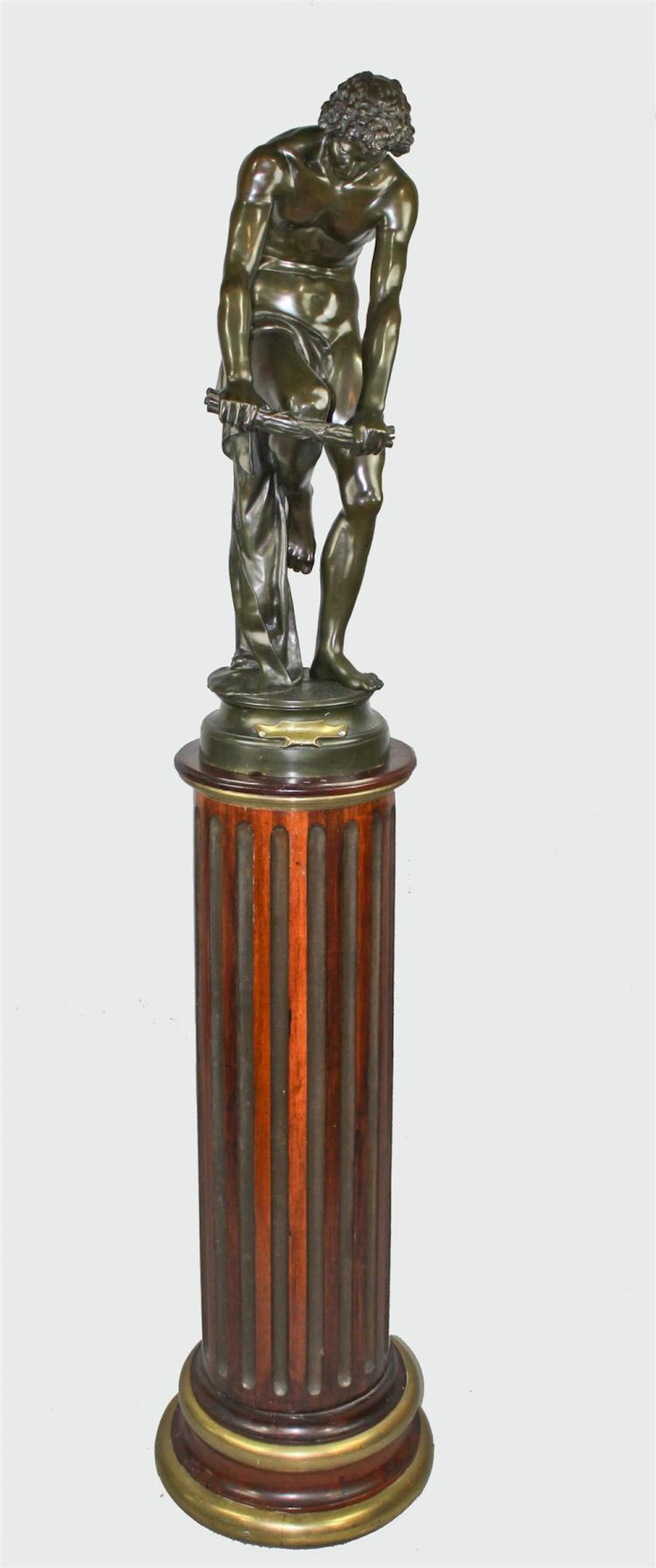 BRONZE FIGURE OF 'LE BUCHERON FABLE DE LA FONTAINE', AFTER LOUIS LEOPOLD CHAMBARD (1811-1895)